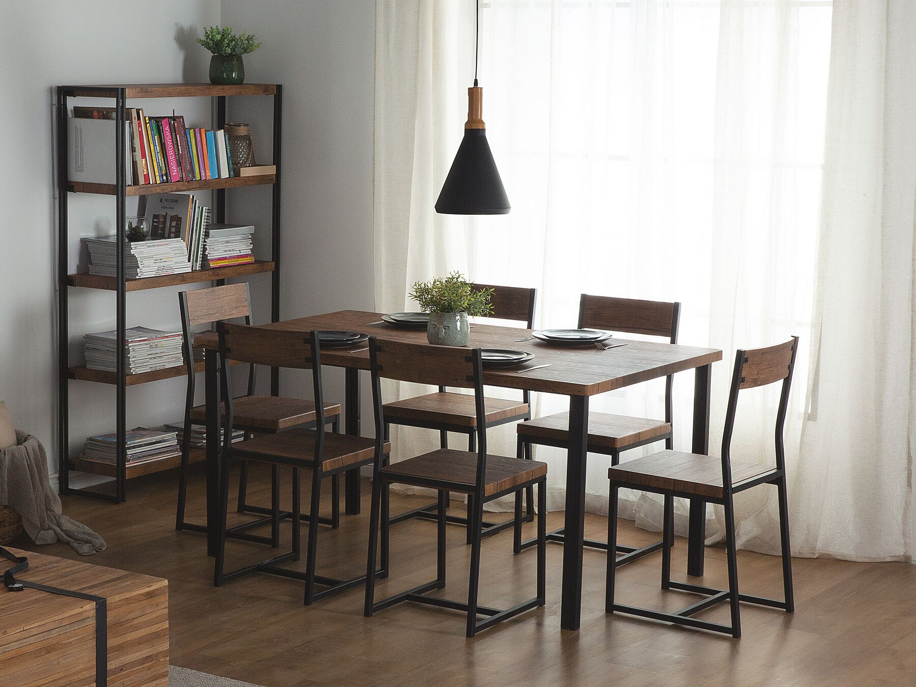 Dining Table LAREDO Dark Brown 150 cm 90 cm