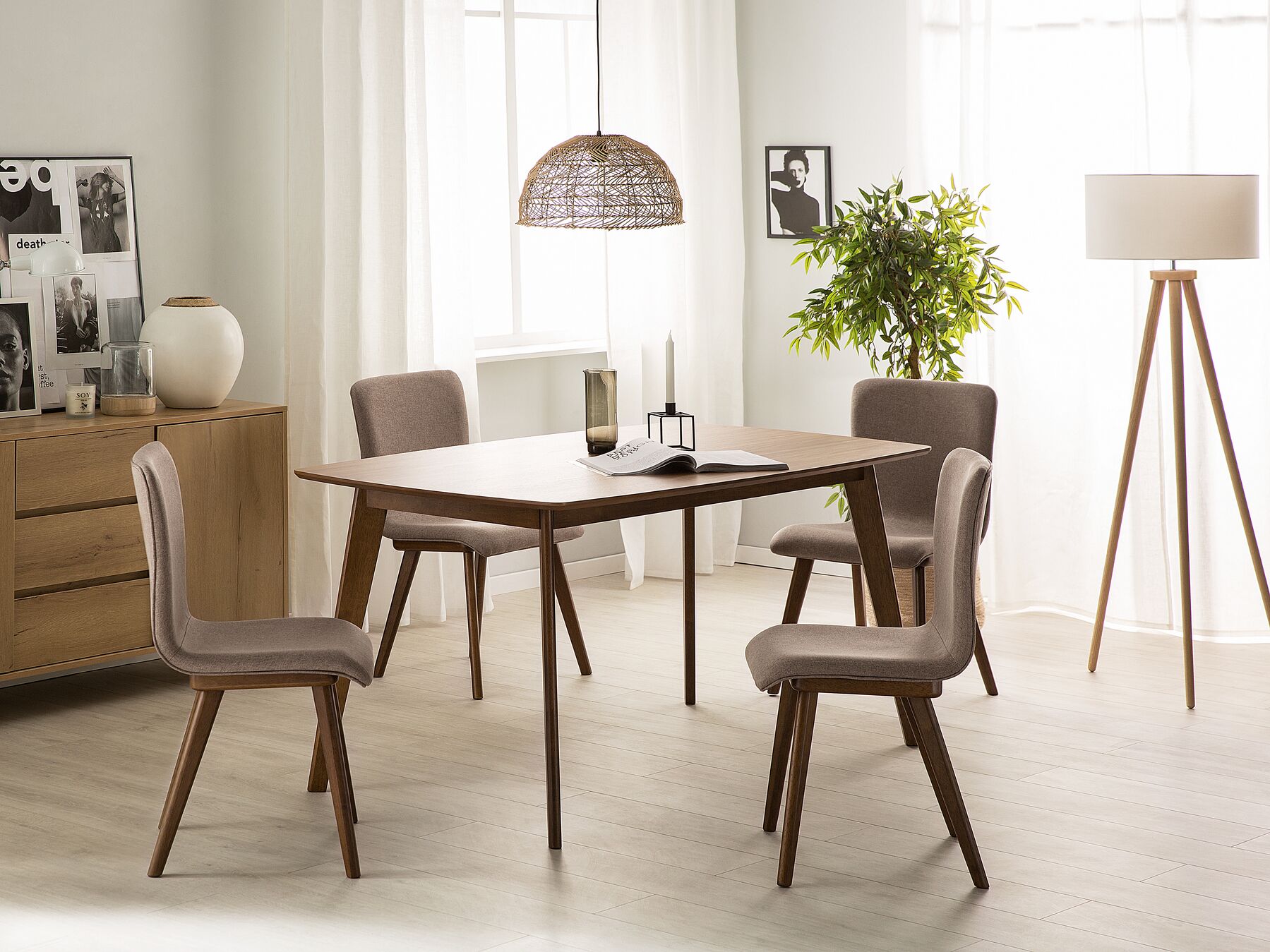 Dining Table IRIS Dark Brown 150 cm 90 cm