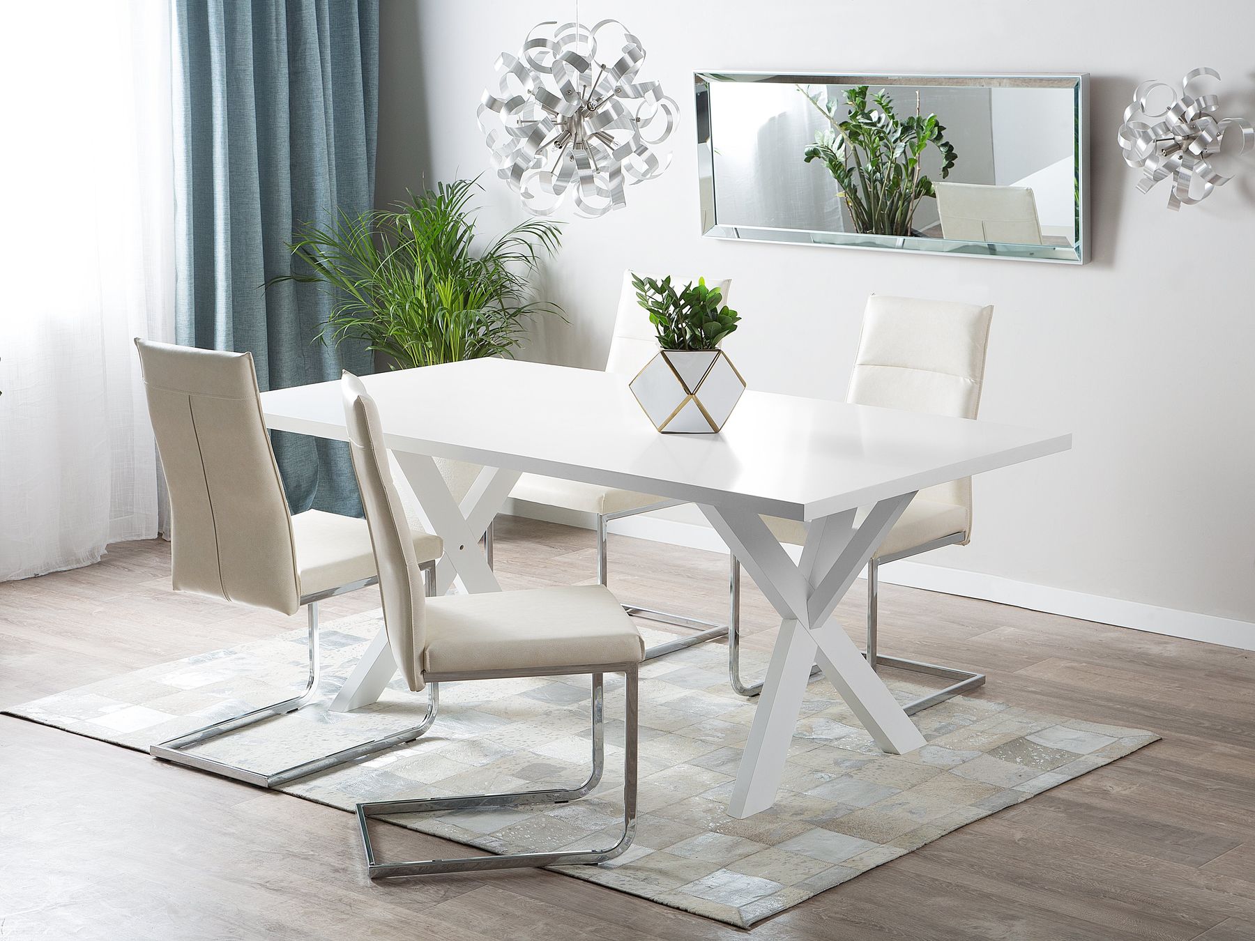 Dining Table LISALA White 180 cm 100 cm
