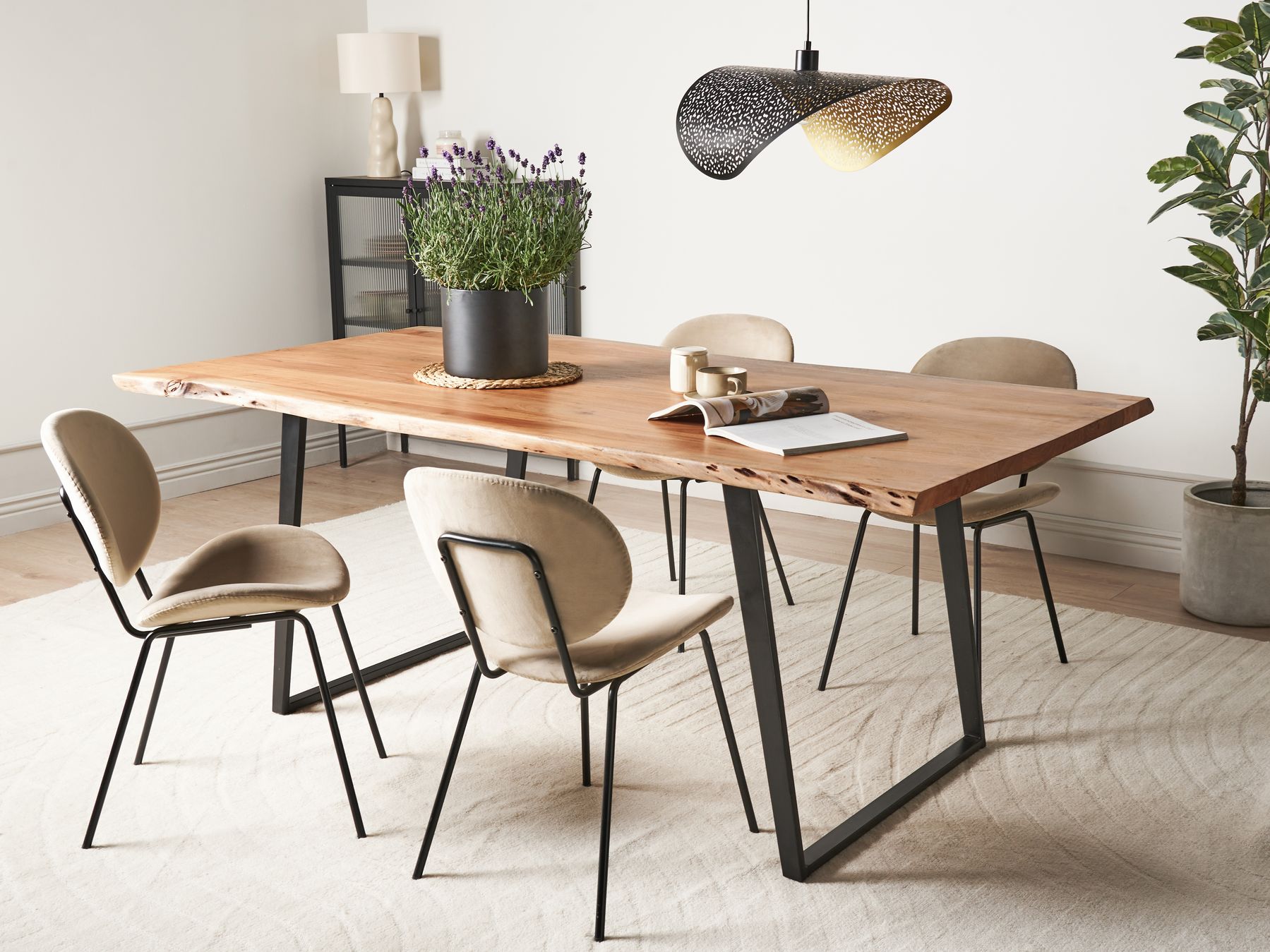 Dining Table JAIPUR Light Brown 200 cm 100 cm Acacia Wood