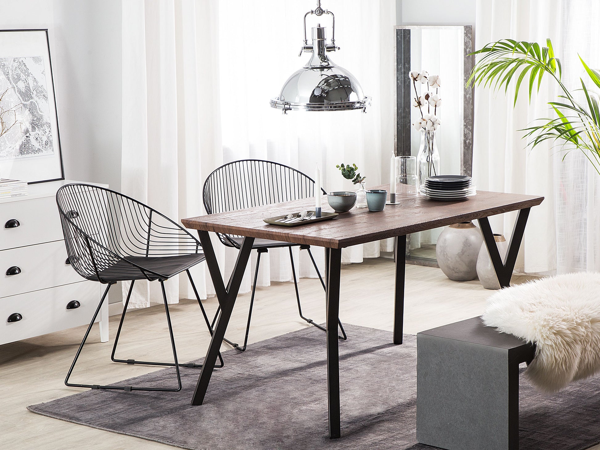 Dining Table BRAVO Dark Brown 140 cm 80 cm