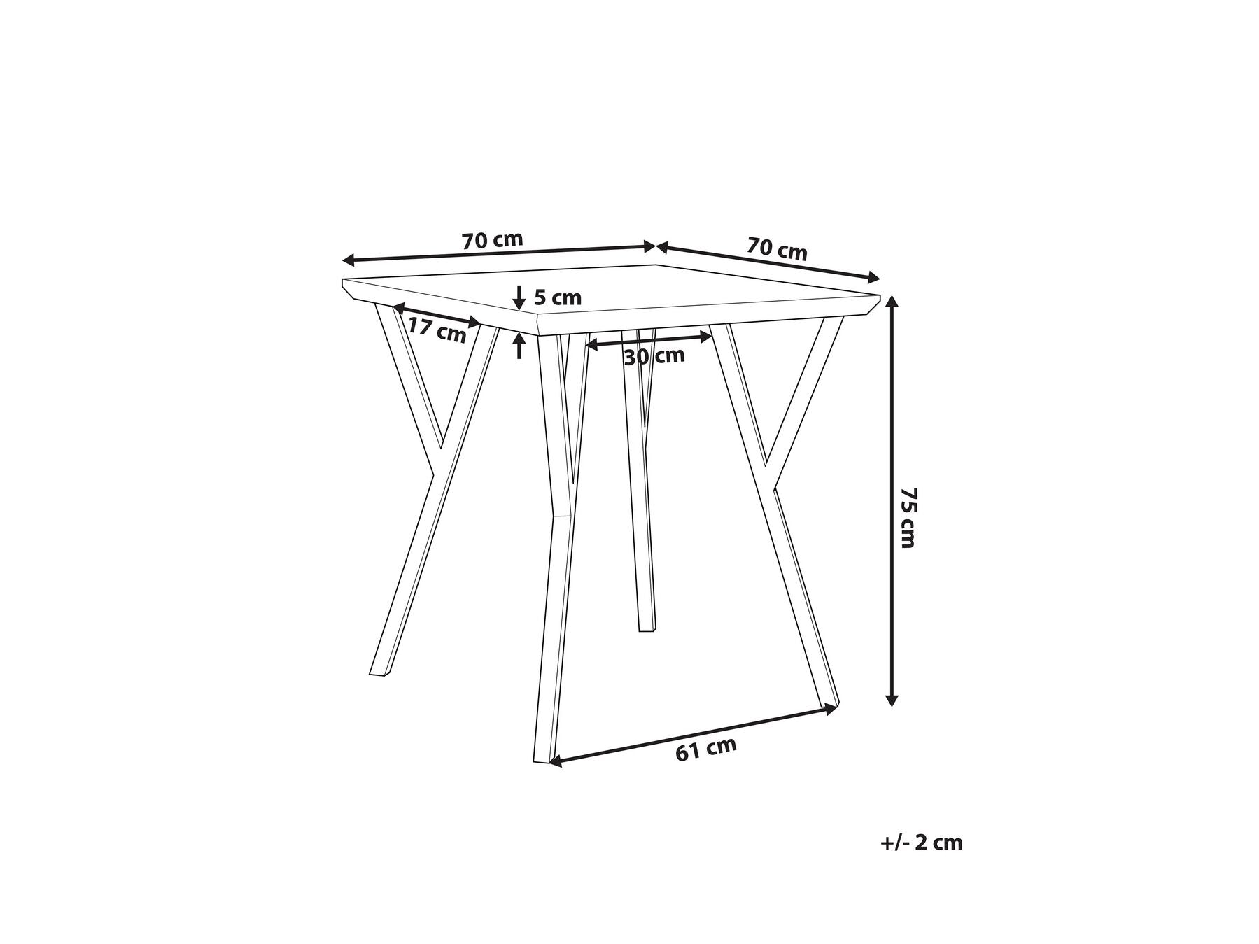 Dining Table BRAVO Dark Brown 70 cm 70 cm