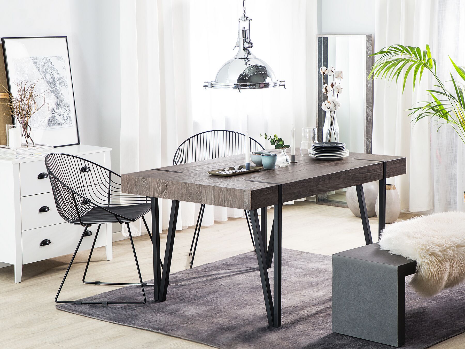 Dining Table ADENA Brown 150 cm 90 cm
