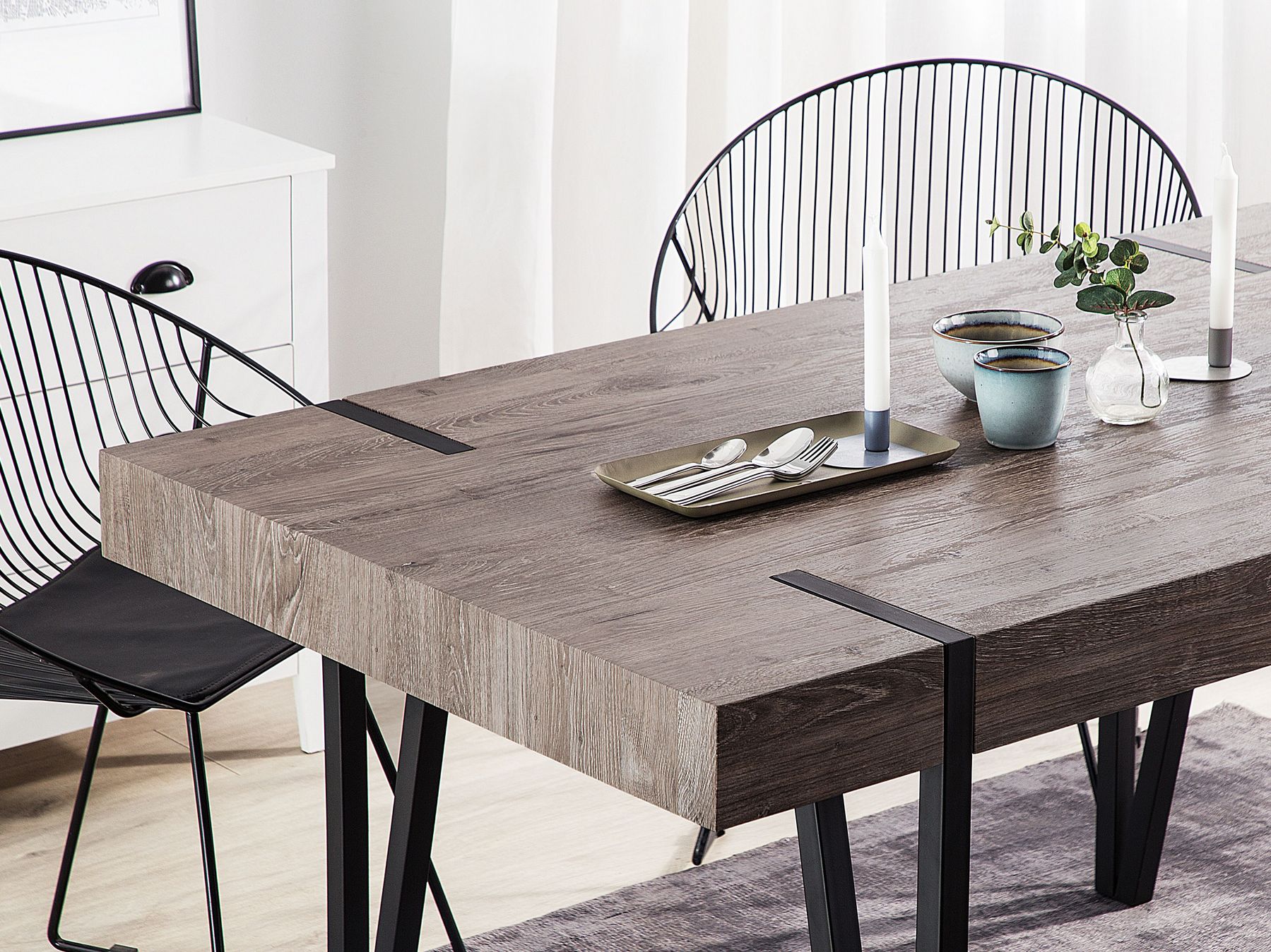 Dining Table ADENA Brown 180 cm 90 cm