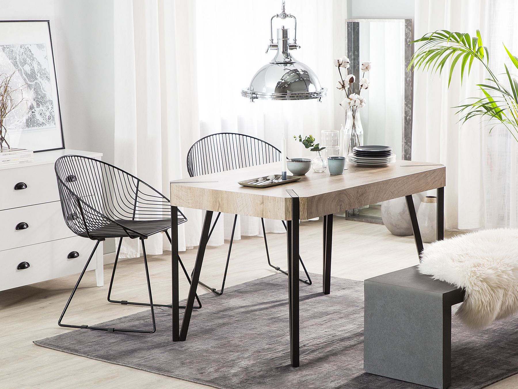 Dining Table CAMBELL Taupe 130 cm 80 cm