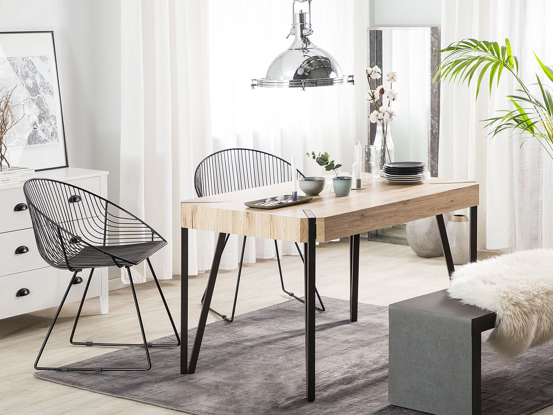 Dining Table CAMBELL Light Brown 130 cm 80 cm