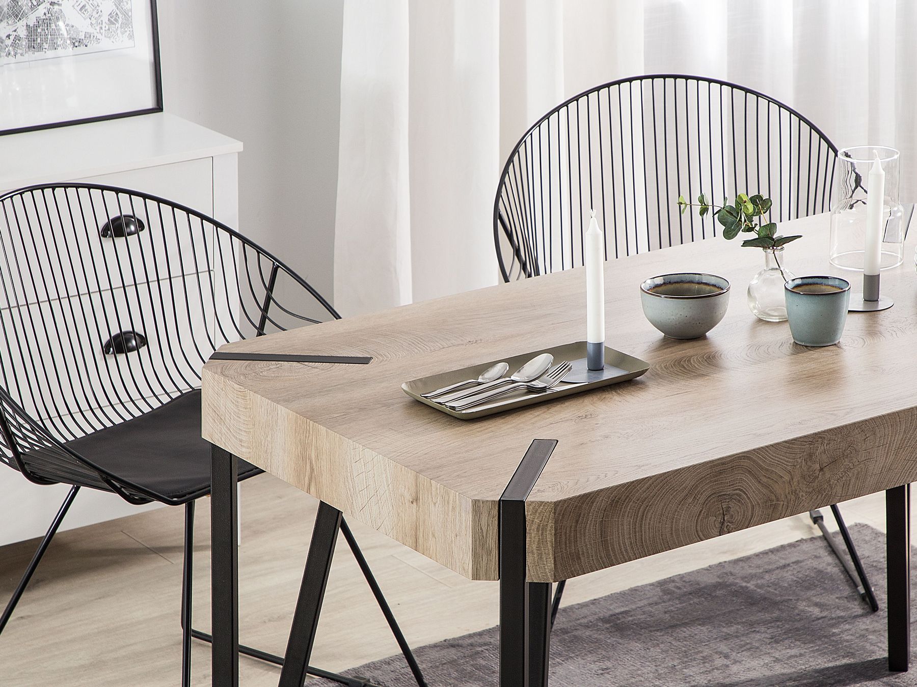 Dining Table CAMBELL Taupe 130 cm 80 cm
