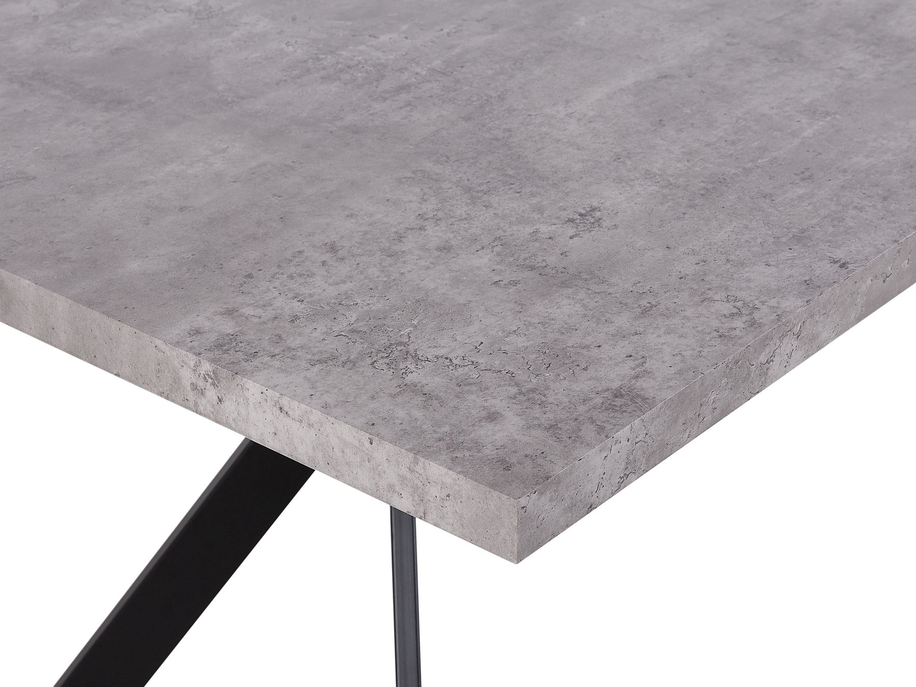 Dining Table BENSON Grey Concrete Effect 160 cm 90 cm
