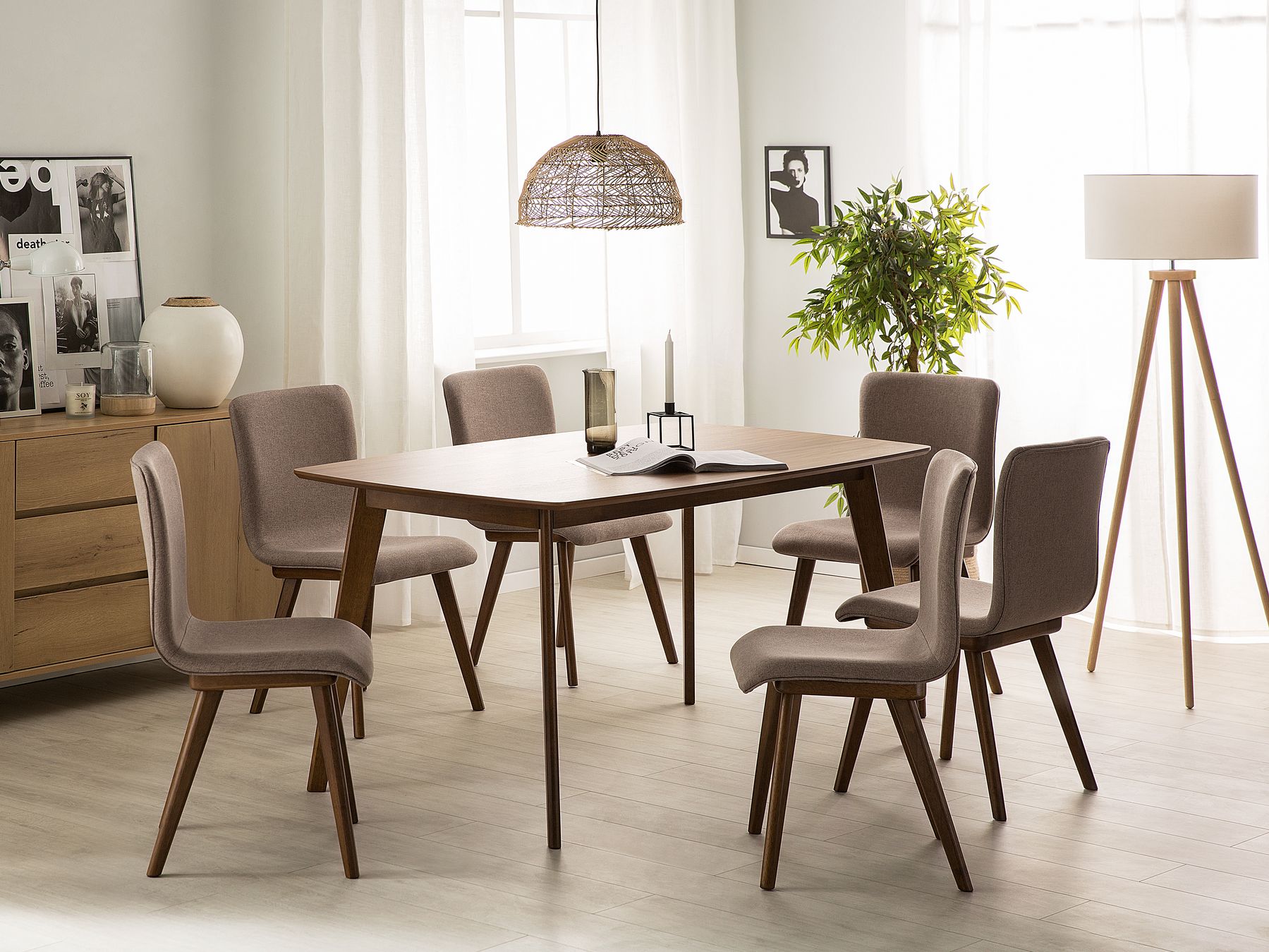 Dining Table IRIS Dark Brown 150 cm 90 cm