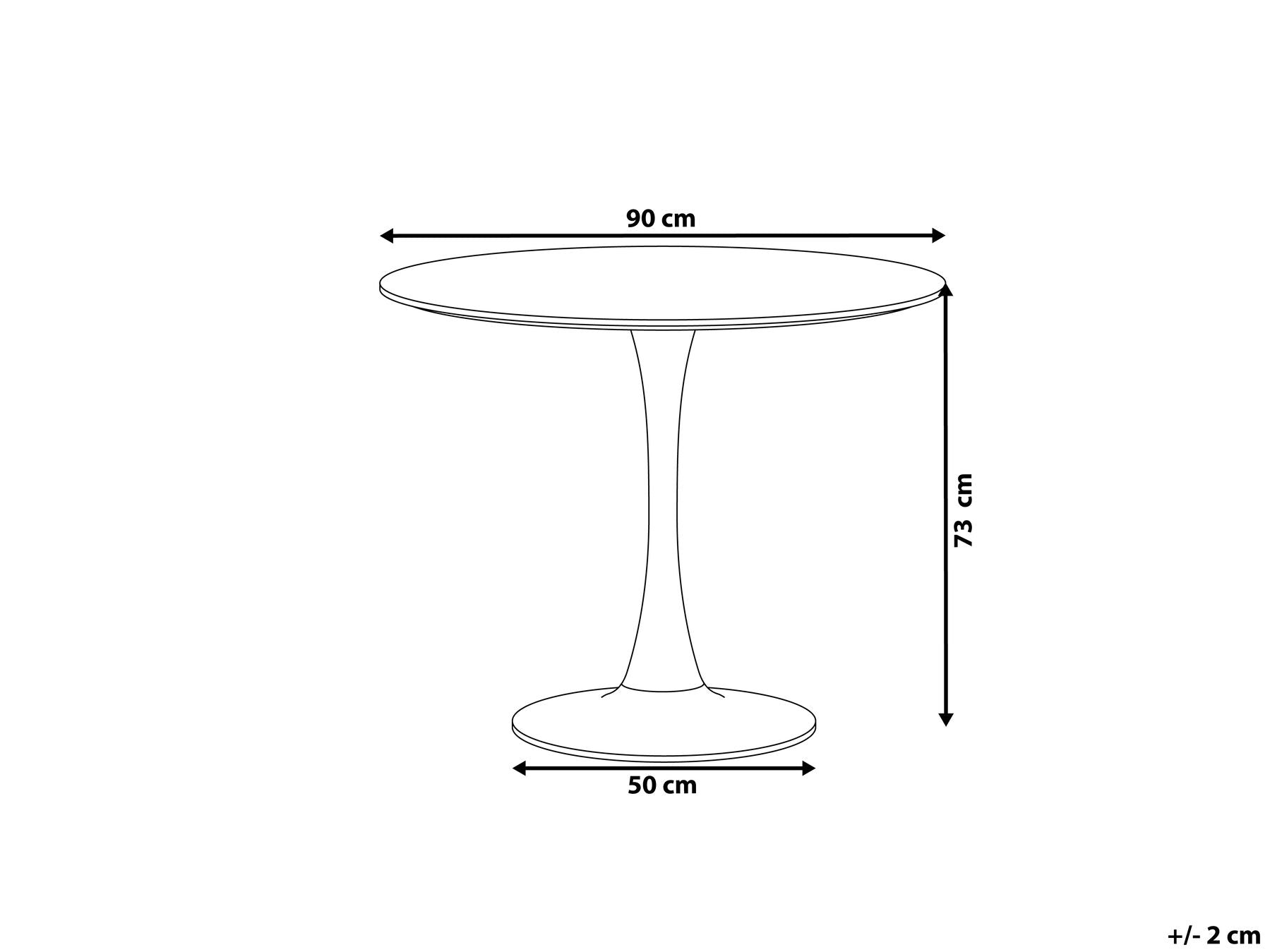 Dining Table BOCA White 90 cm 90 cm
