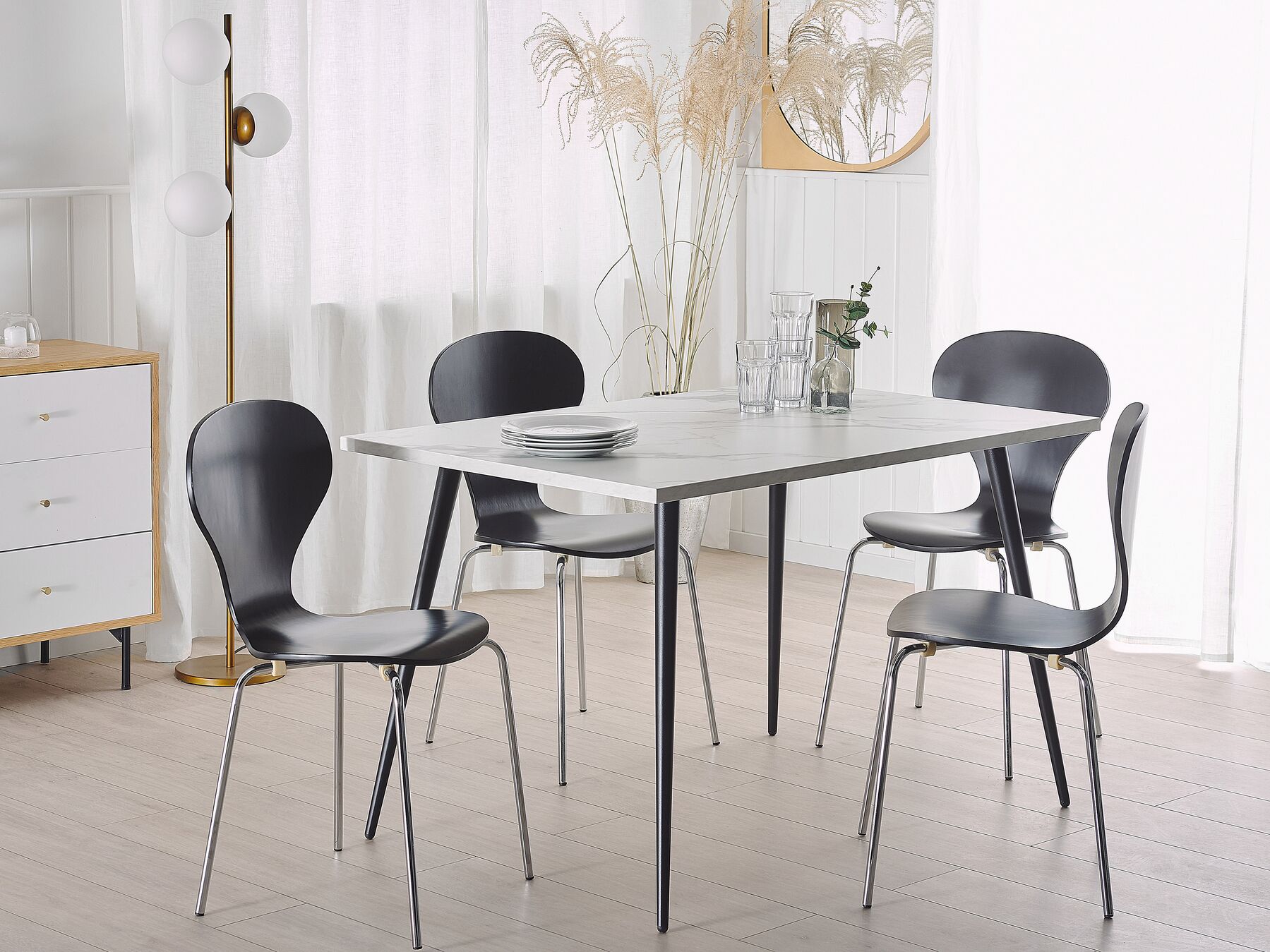 Dining Table SANTIAGO White 120 cm 80 cm