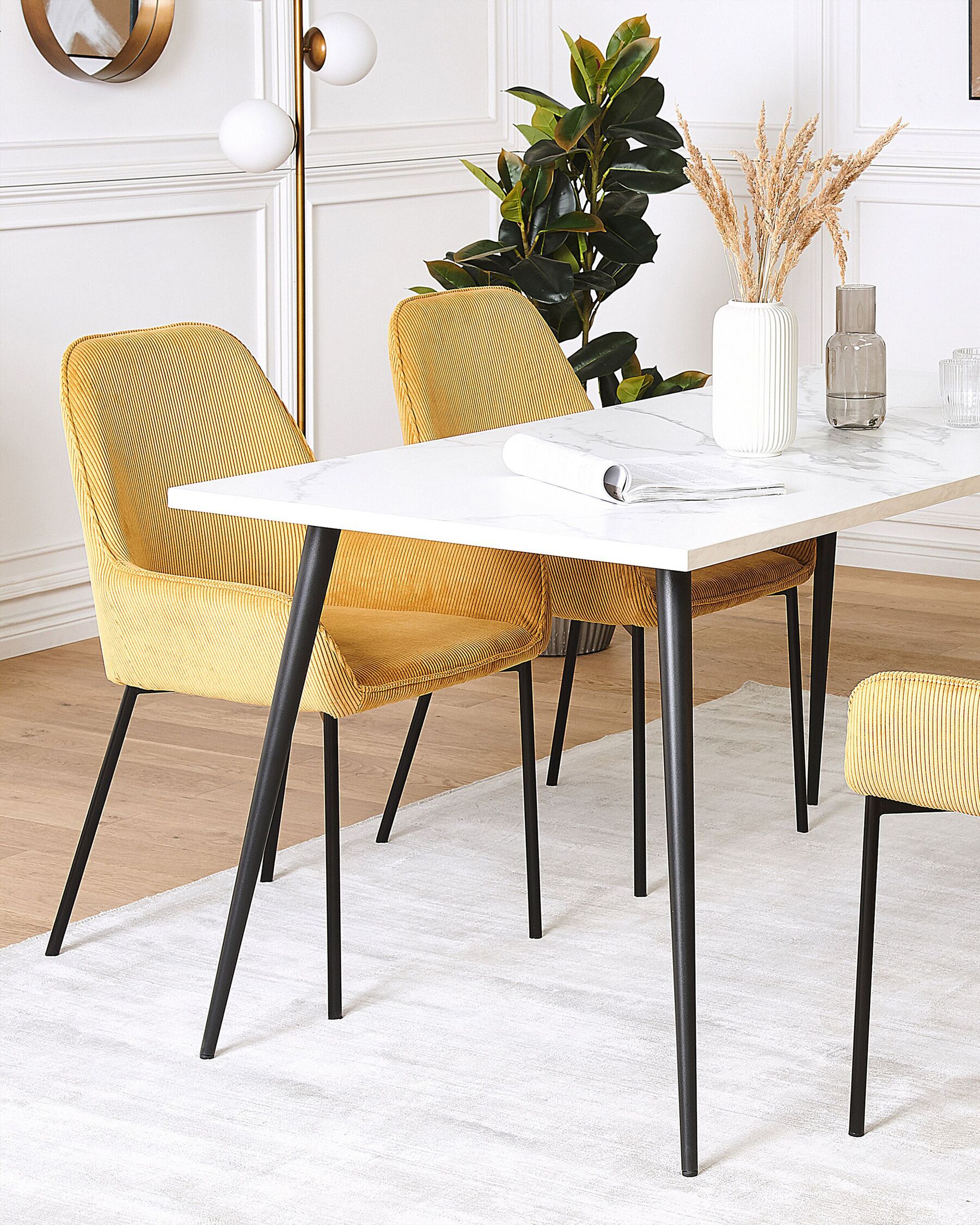 Dining Table SANTIAGO White 120 cm 80 cm