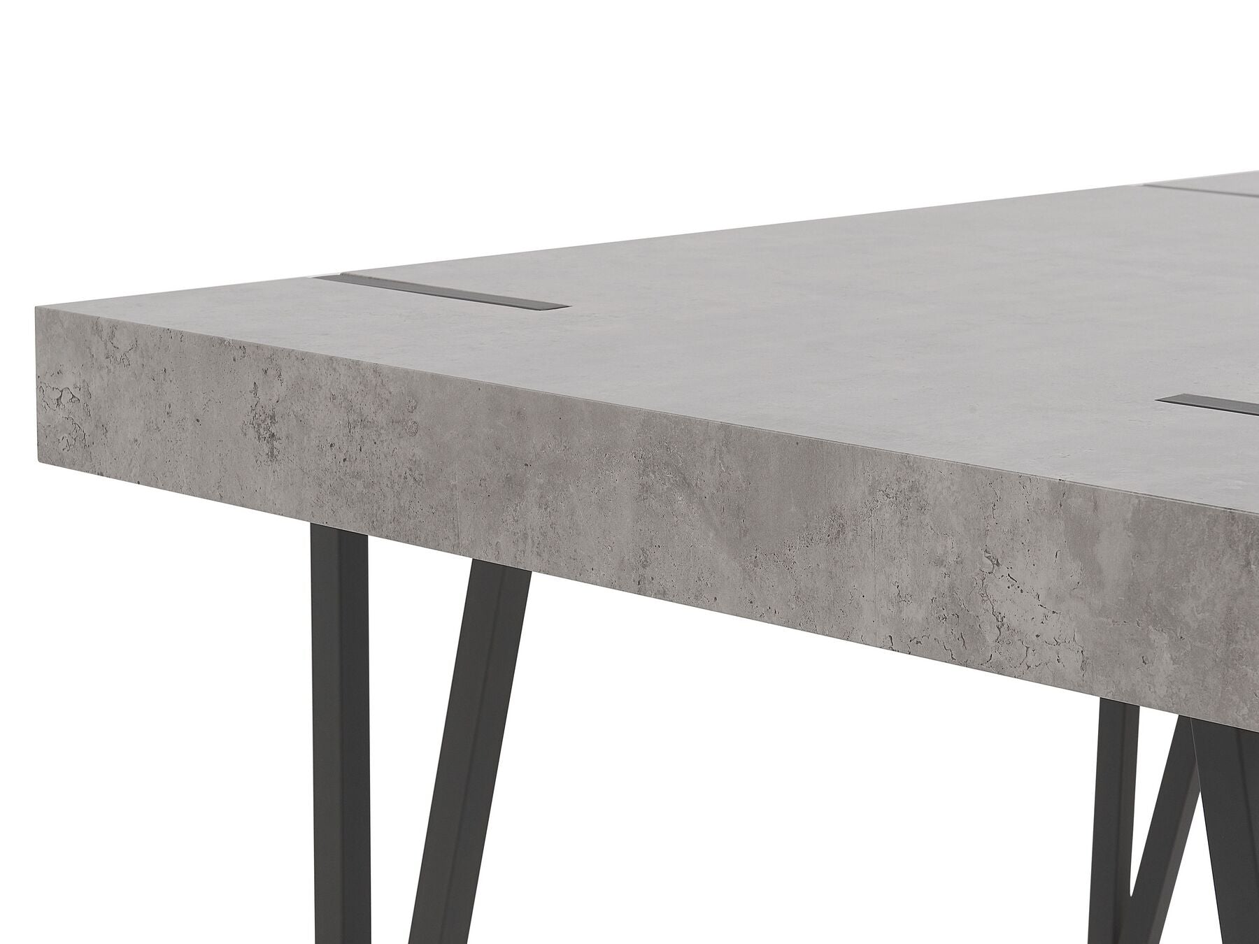 Dining Table ADENA Grey Concrete Effect 150 cm 90 cm