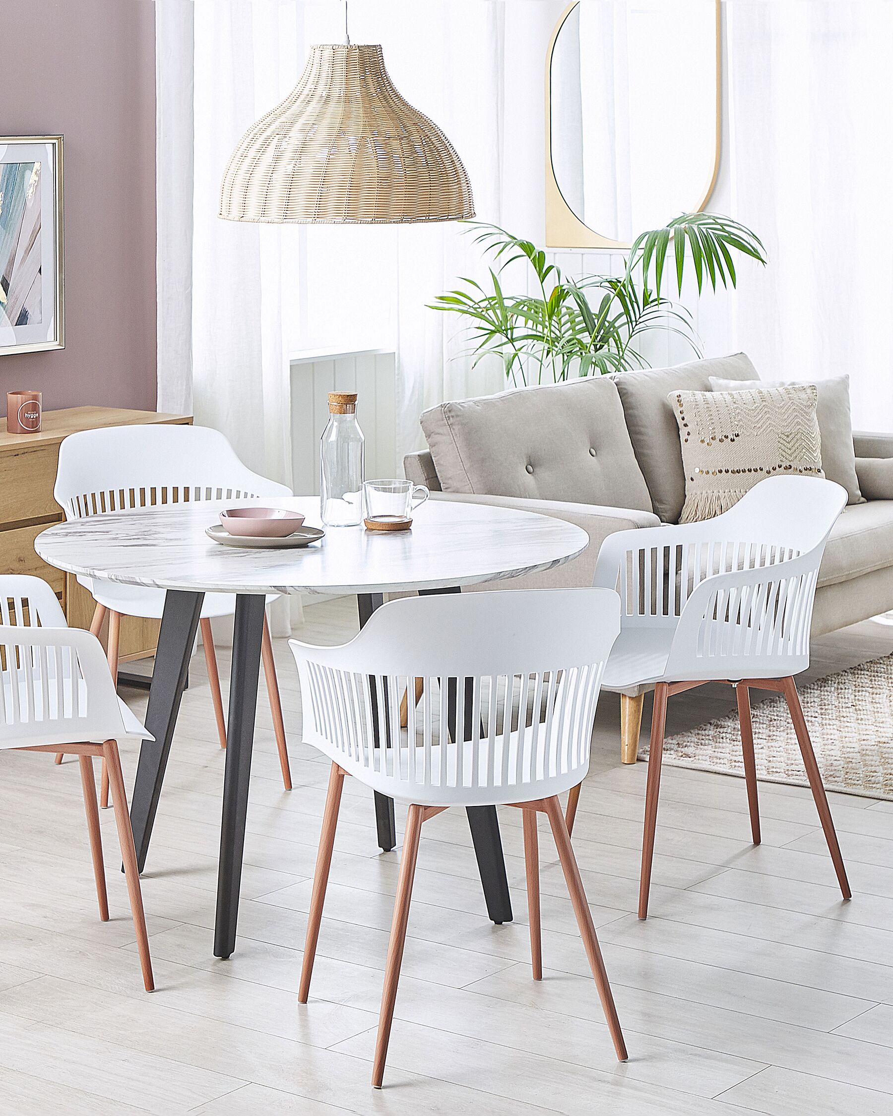 Dining Table MOSBY Marble 110 cm 110 cm