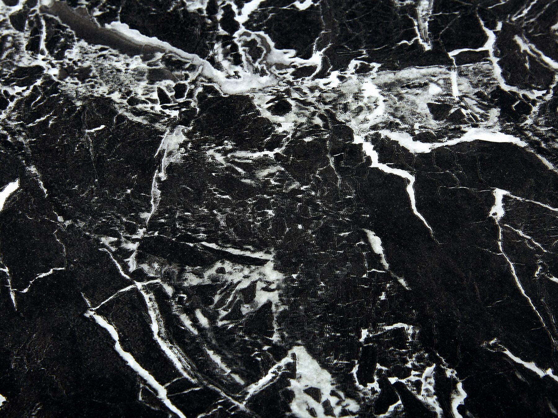 Dining Table KENTON Black Marble 140 cm 80 cm Tempered Glass