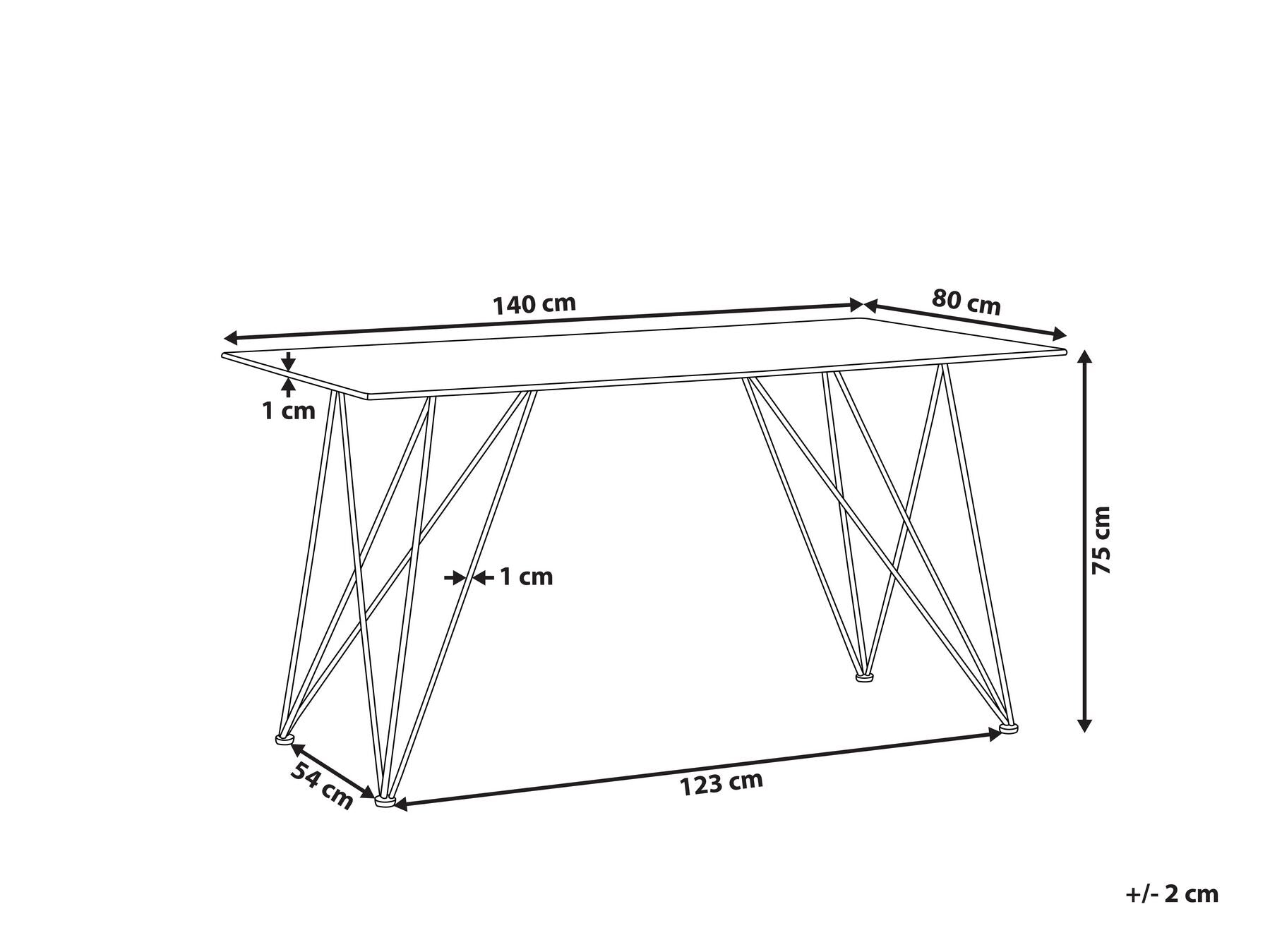 Dining Table KENTON Black Marble 140 cm 80 cm Tempered Glass