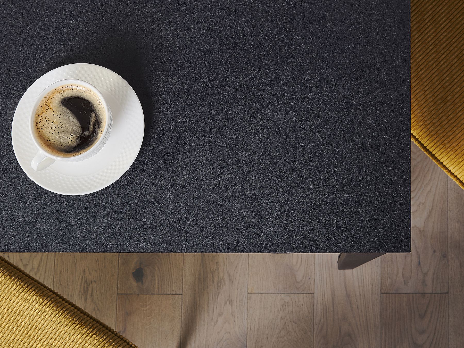 Extending Dining Table NORLEY Black 120/160 cm 80 cm