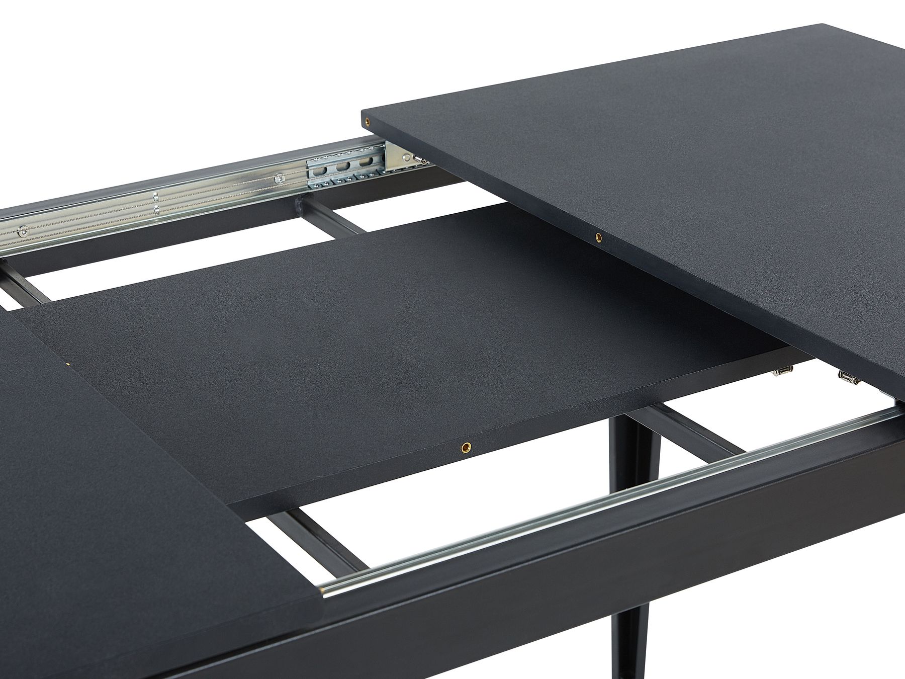 Extending Dining Table NORLEY Black 120/160 cm 80 cm