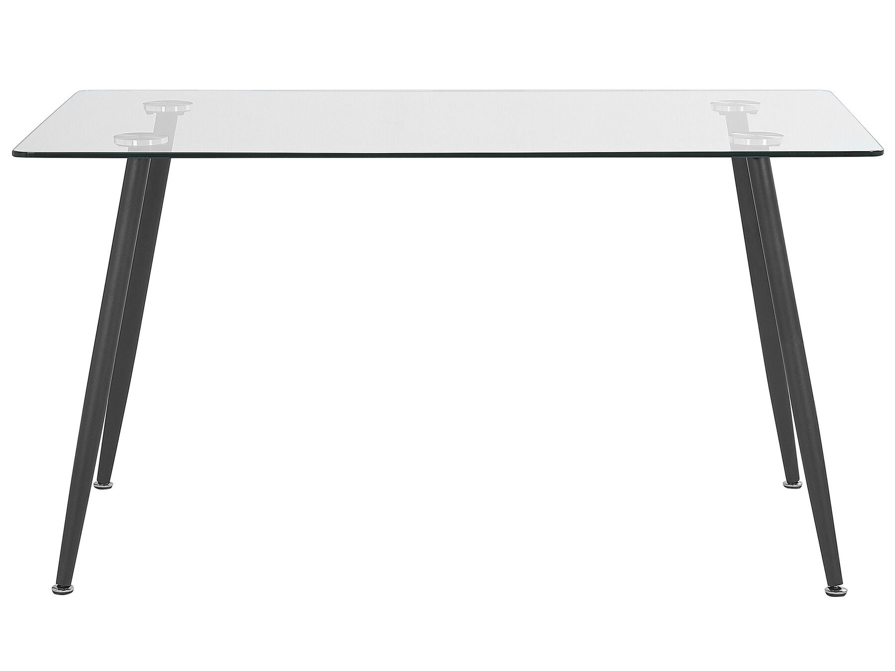Dining Table MIDLAND Black 140 cm 80 cm Tempered Glass