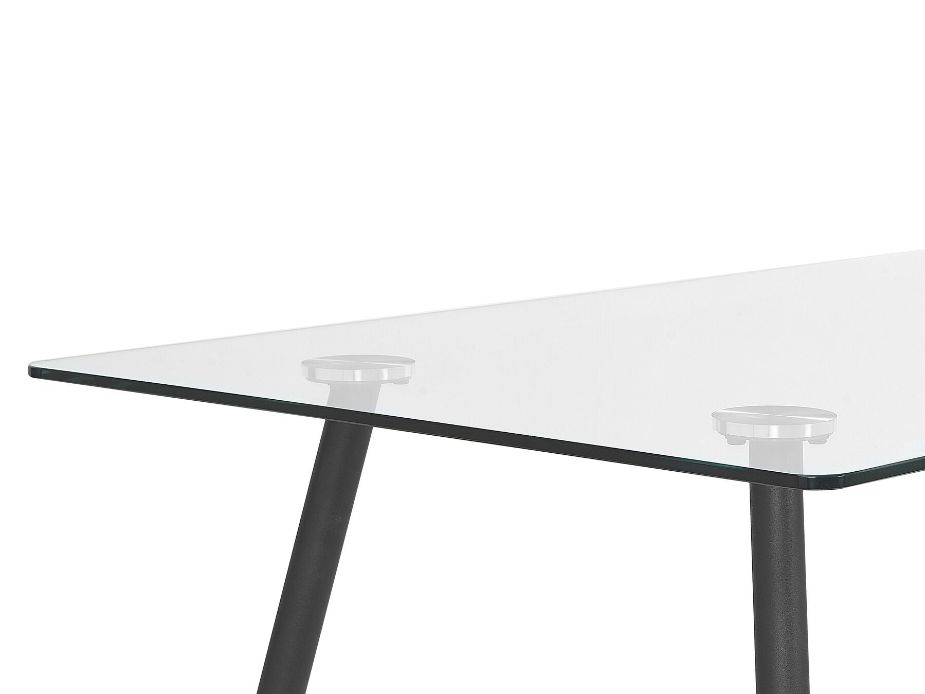 Dining Table MIDLAND Black 140 cm 80 cm Tempered Glass