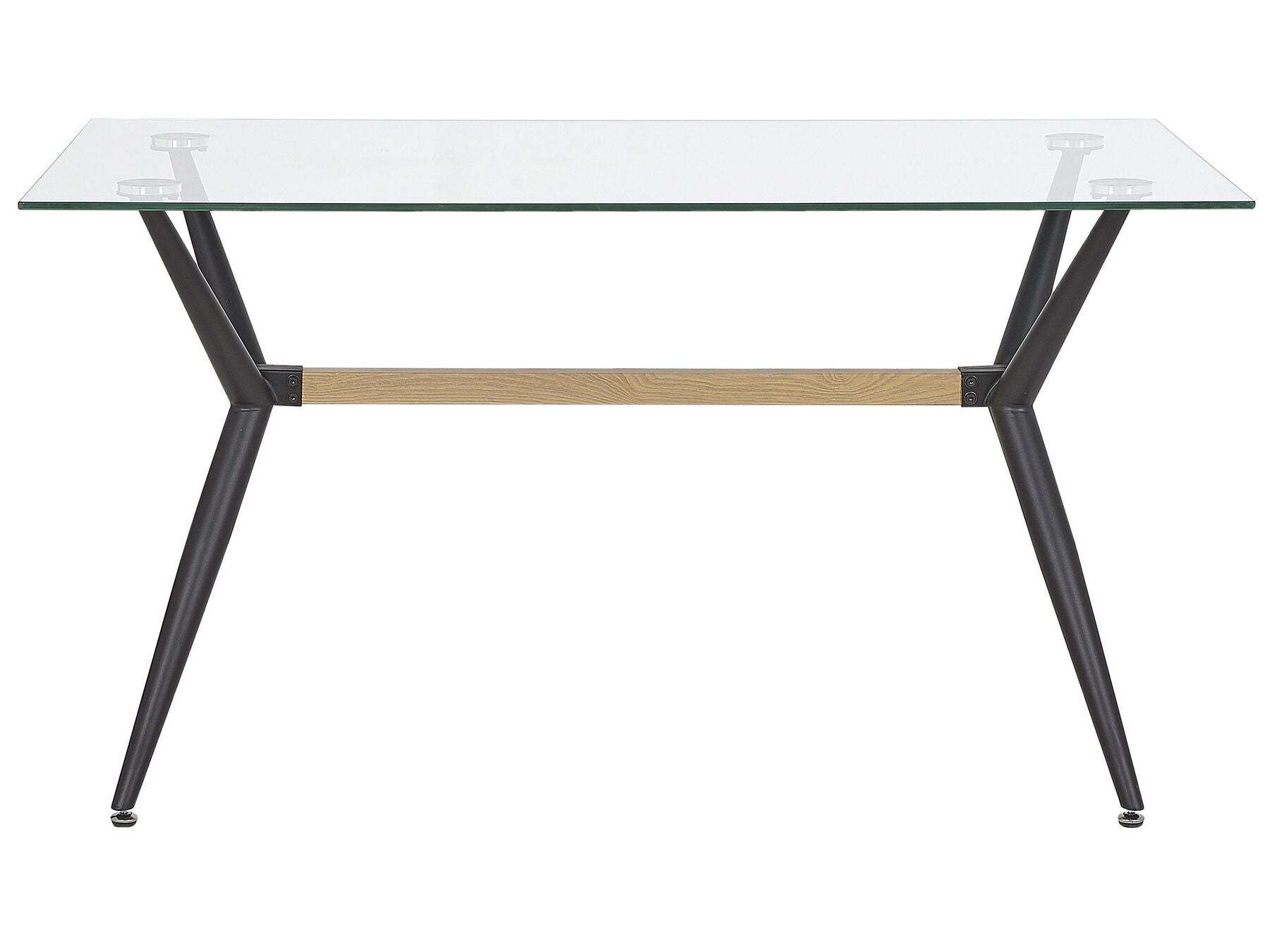 Dining Table SACRAMENTO Black 140 cm 80 cm Tempered Glass