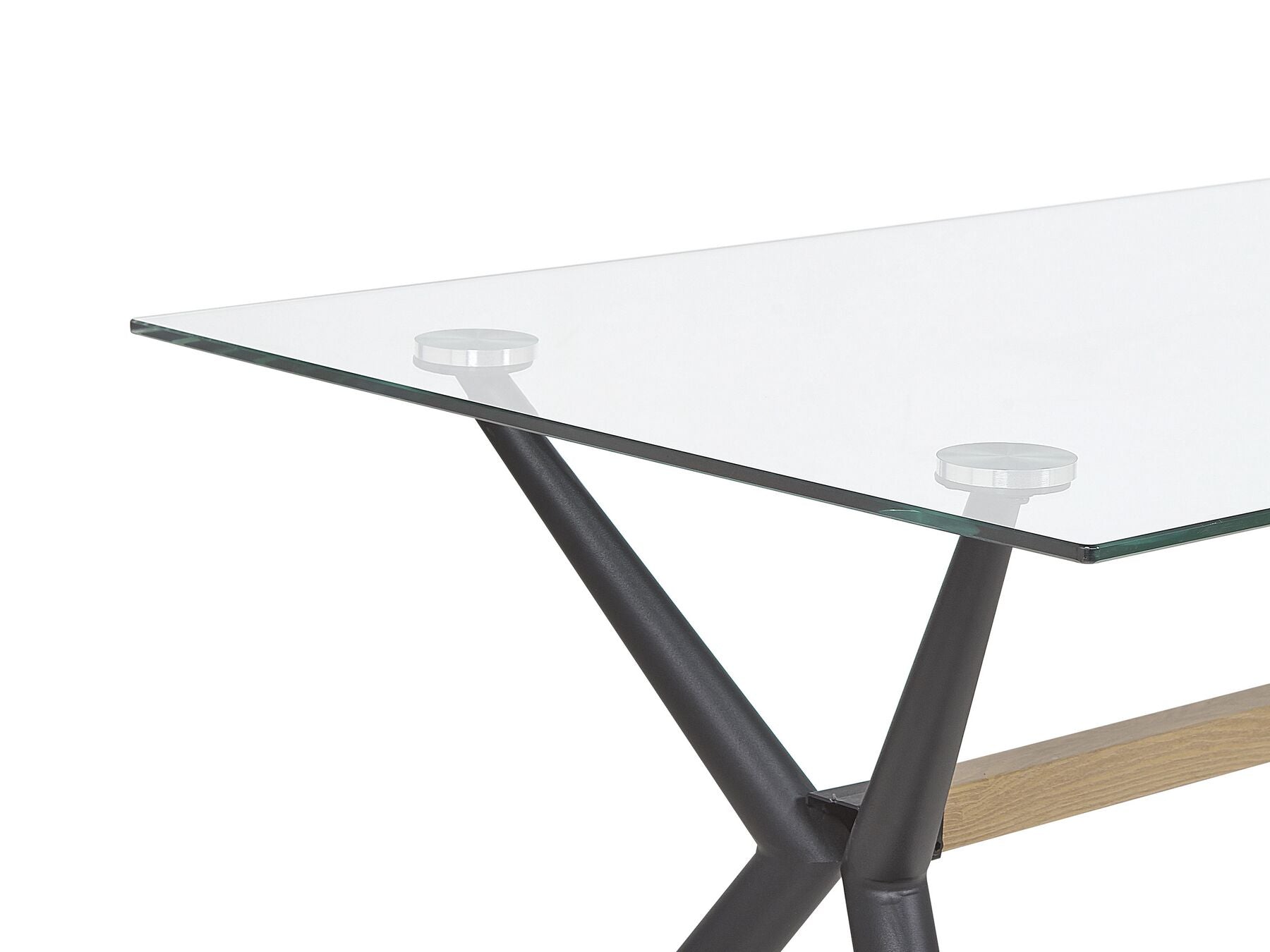 Dining Table SACRAMENTO Black 140 cm 80 cm Tempered Glass