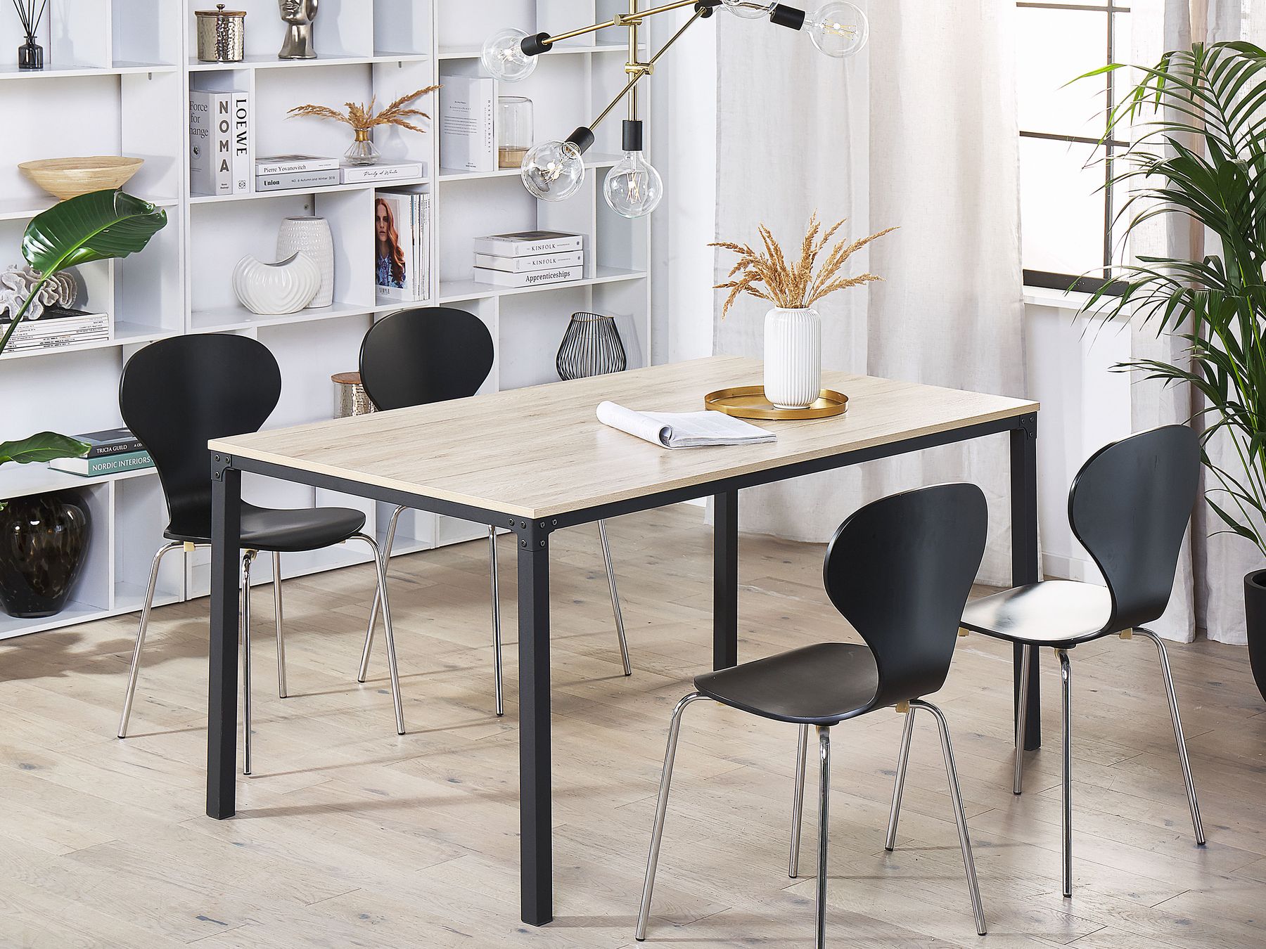 Dining Table HOCKLEY Light Brown 150 cm 90 cm