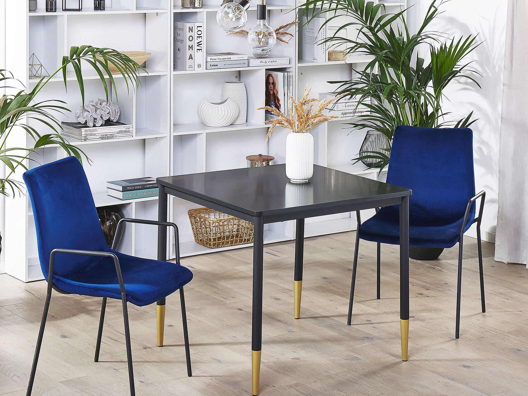 Dining Table SHALFORD Black 80 cm 80 cm