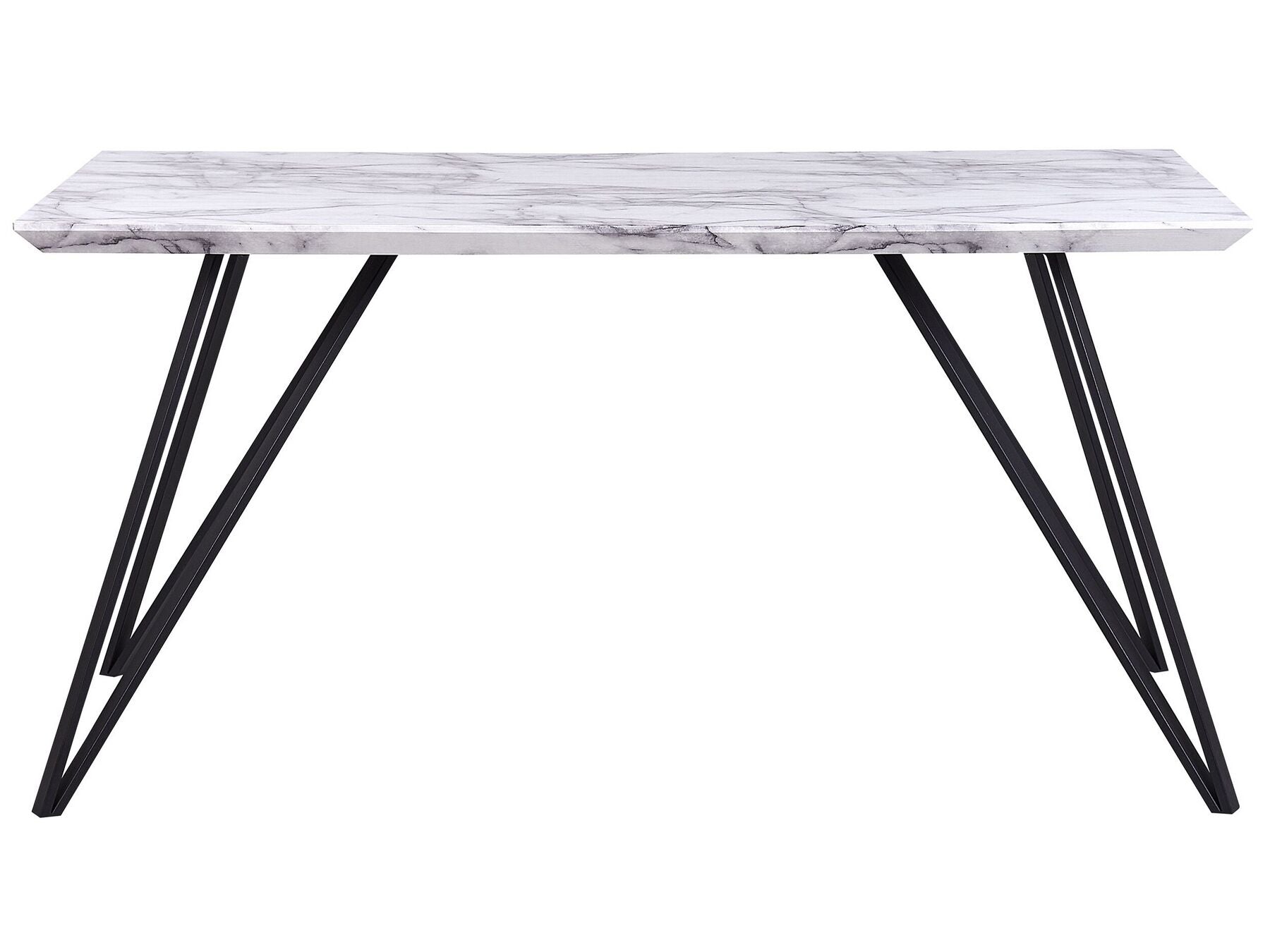 Dining Table MOLDEN Black/ White 150 cm 80 cm