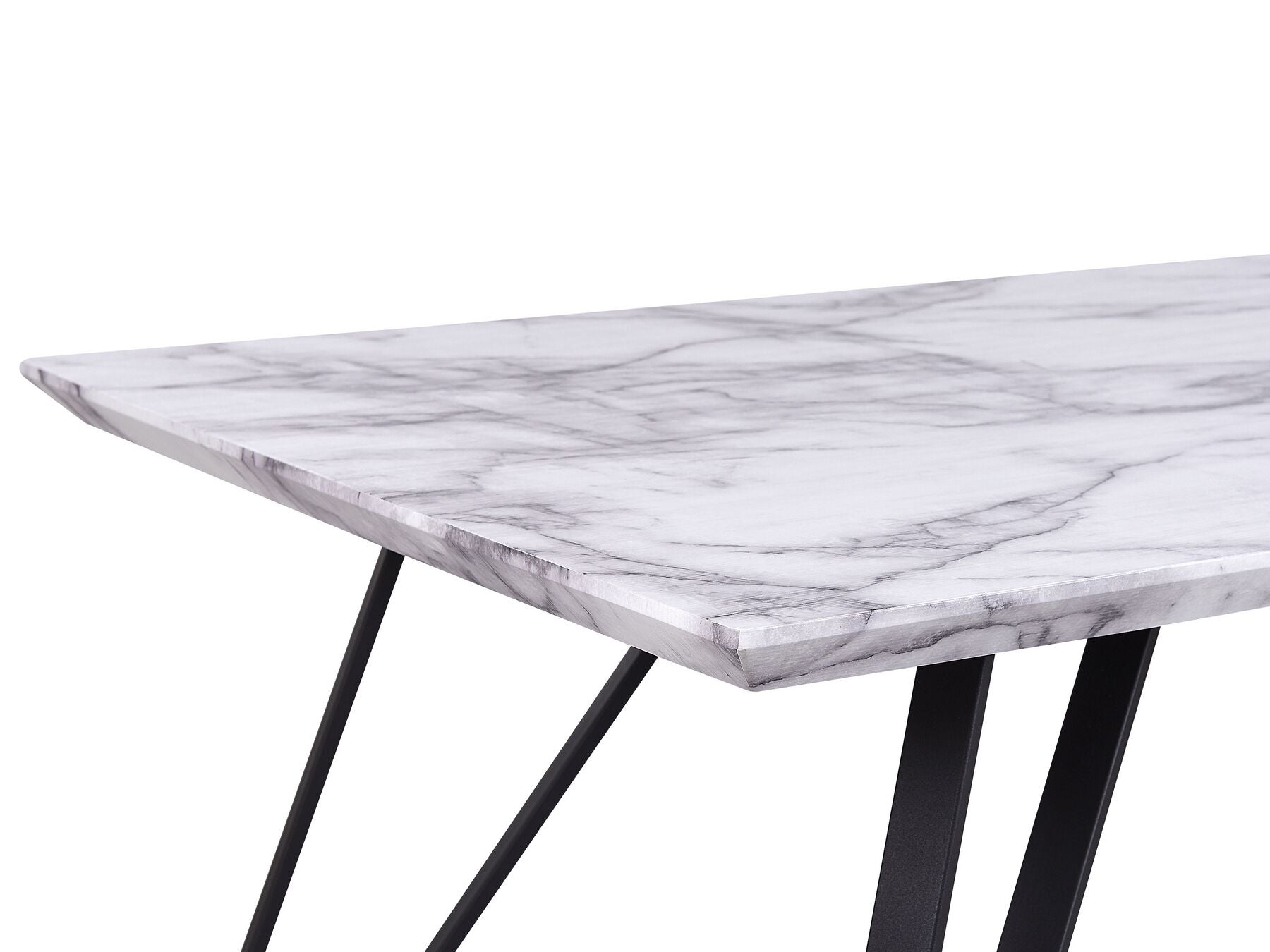 Dining Table MOLDEN Black/ White 150 cm 80 cm