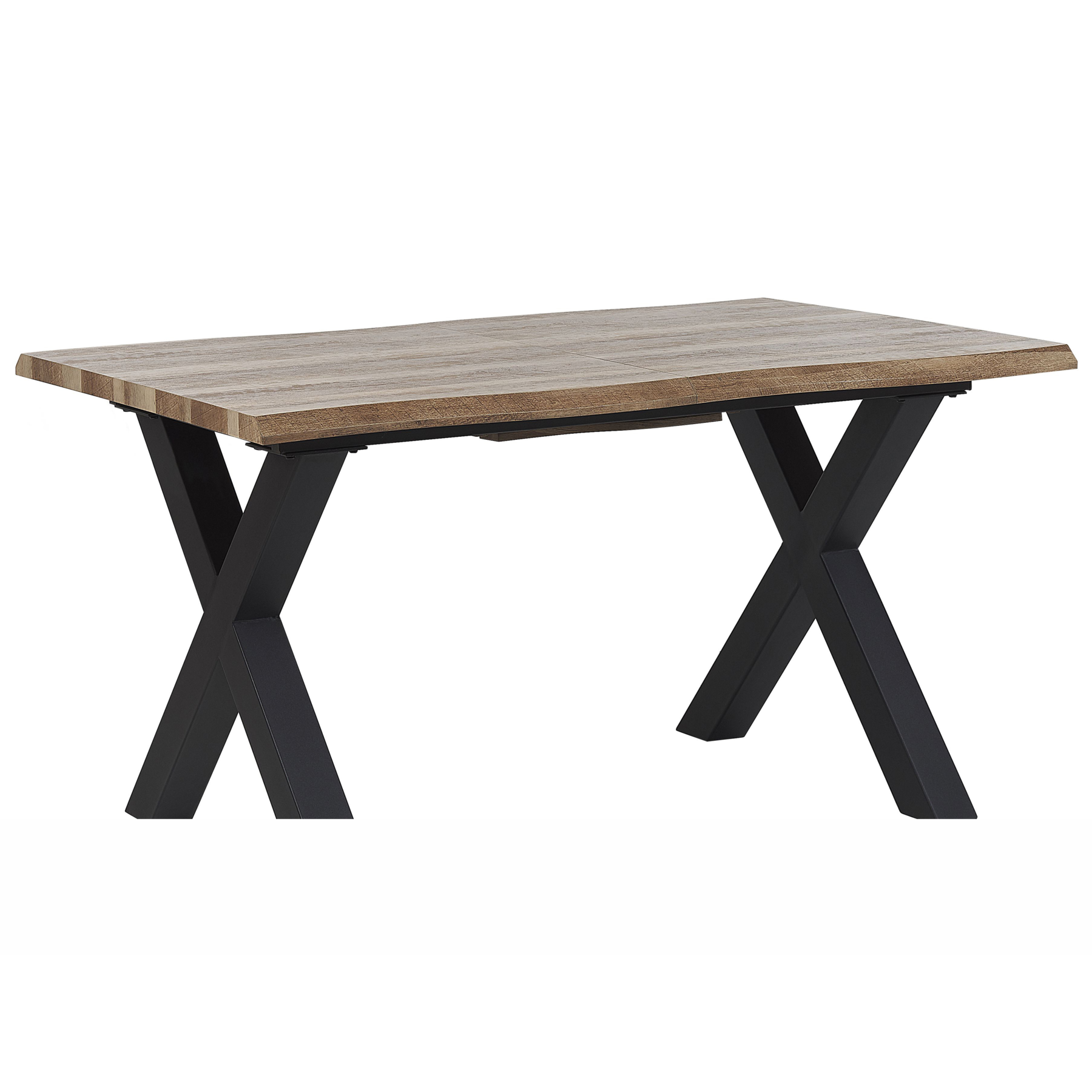 Extending Dining Table BRONSON Dark Brown 140/180 cm 90 cm