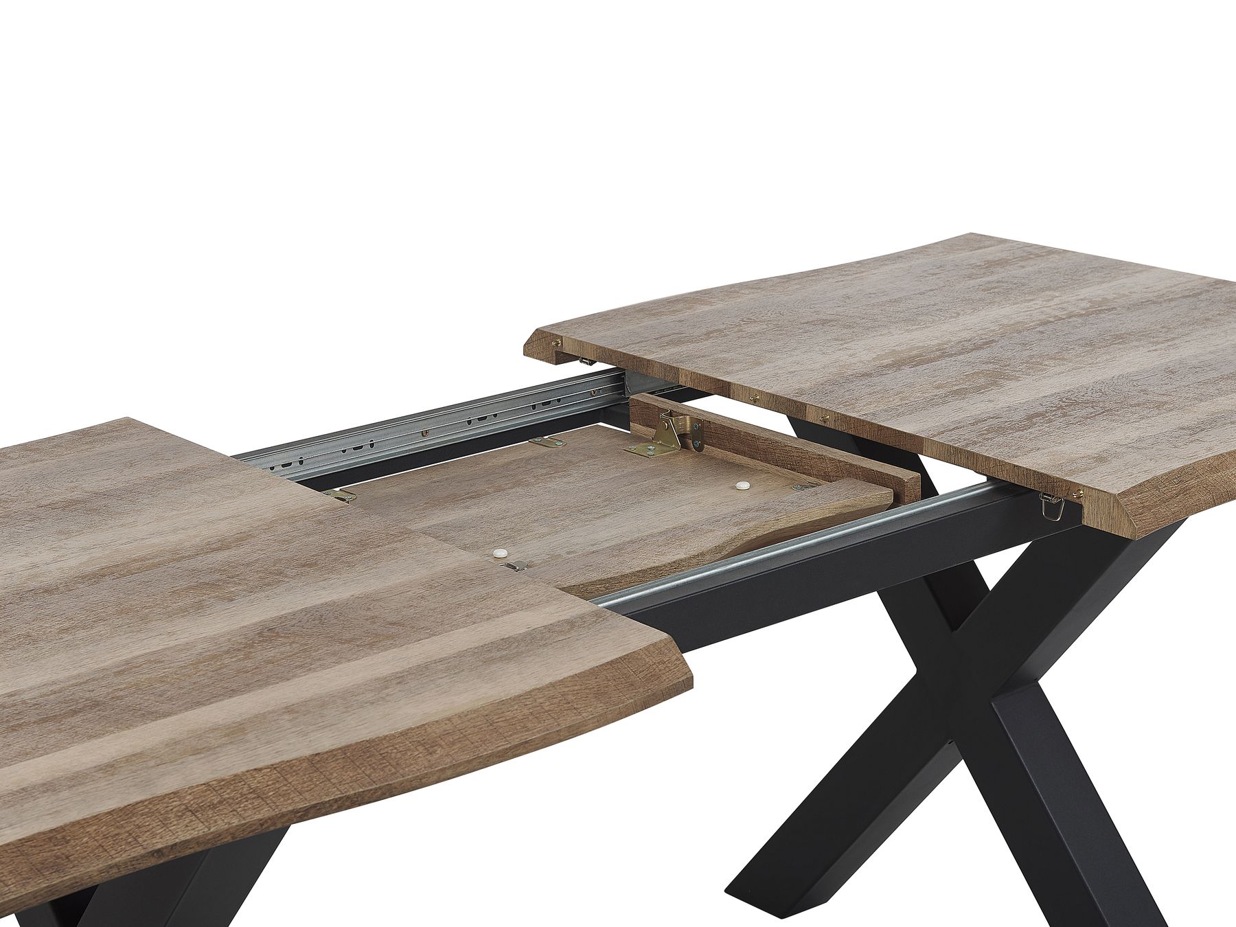 Extending Dining Table BRONSON Dark Brown 140/180 cm 90 cm