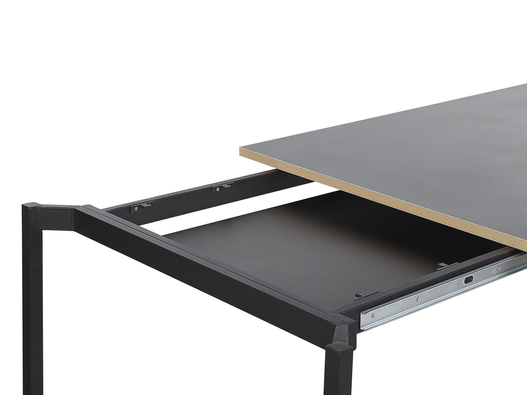 Extending Dining Table AVIS Black 140/190 cm 90 cm