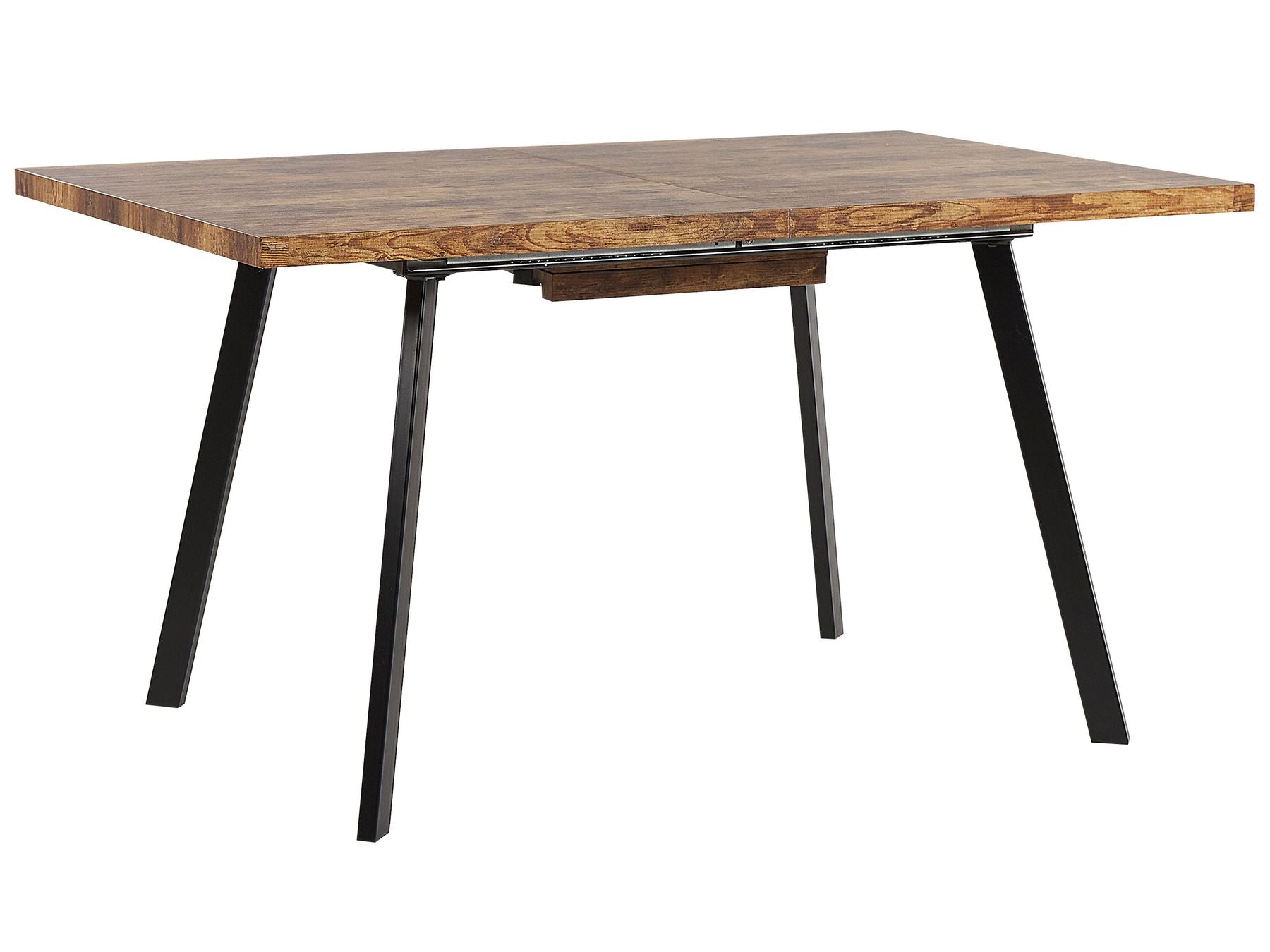 Extending Dining Table HARLOW Dark Brown 140/180 cm 90 cm