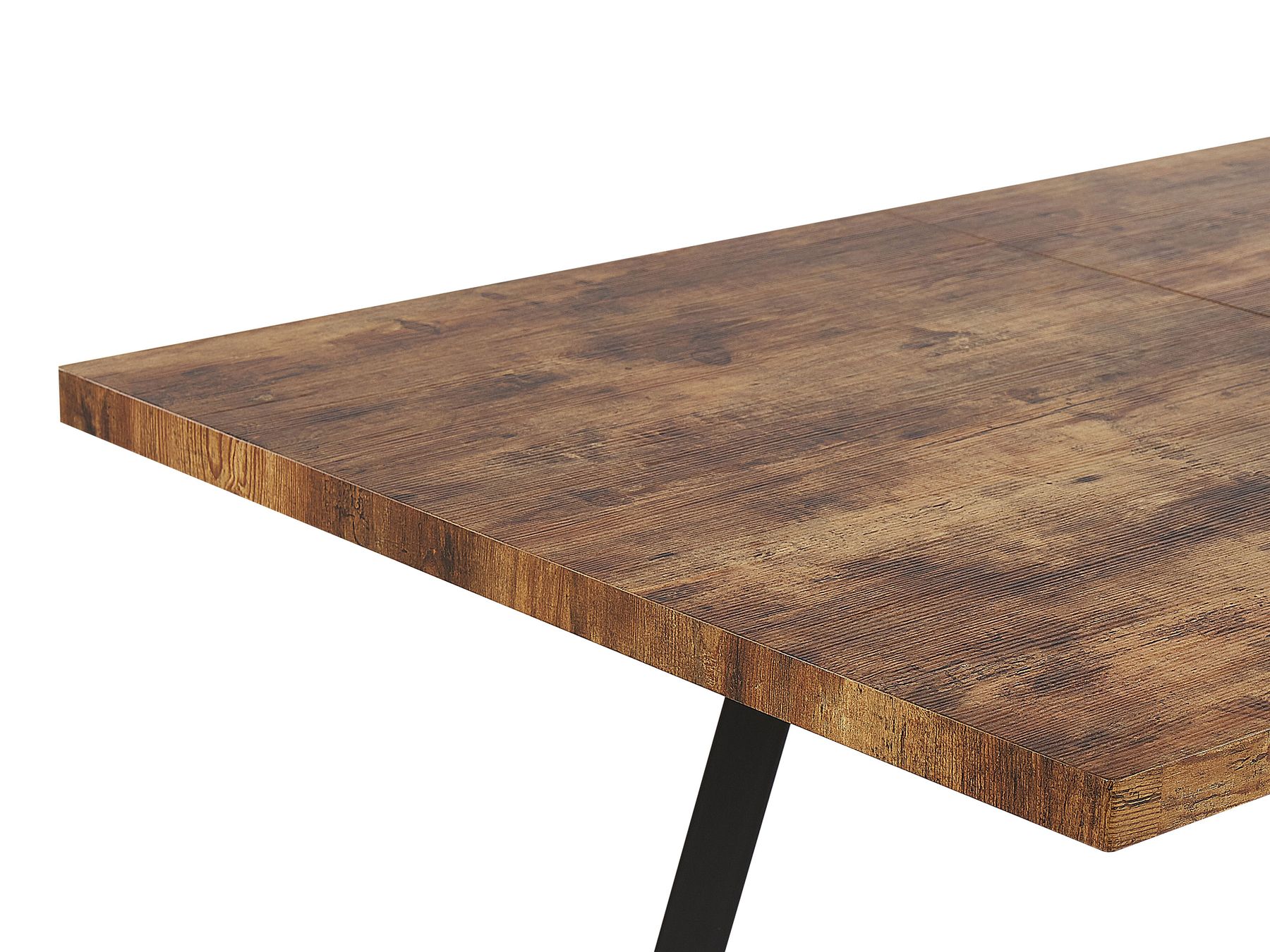 Extending Dining Table HARLOW Dark Brown 140/180 cm 90 cm
