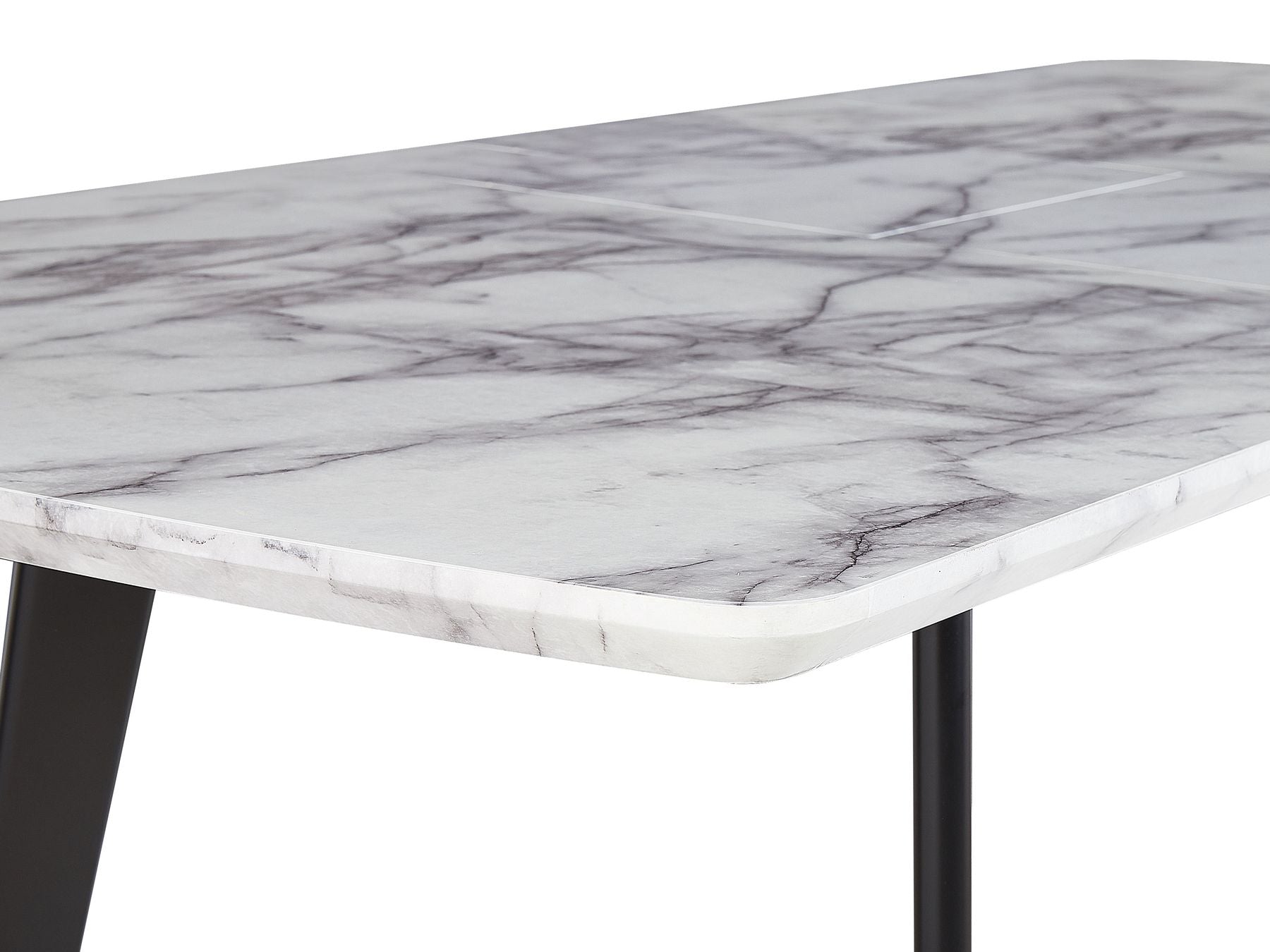 Extending Dining Table MOSBY Black/ White 160/200 cm 90 cm