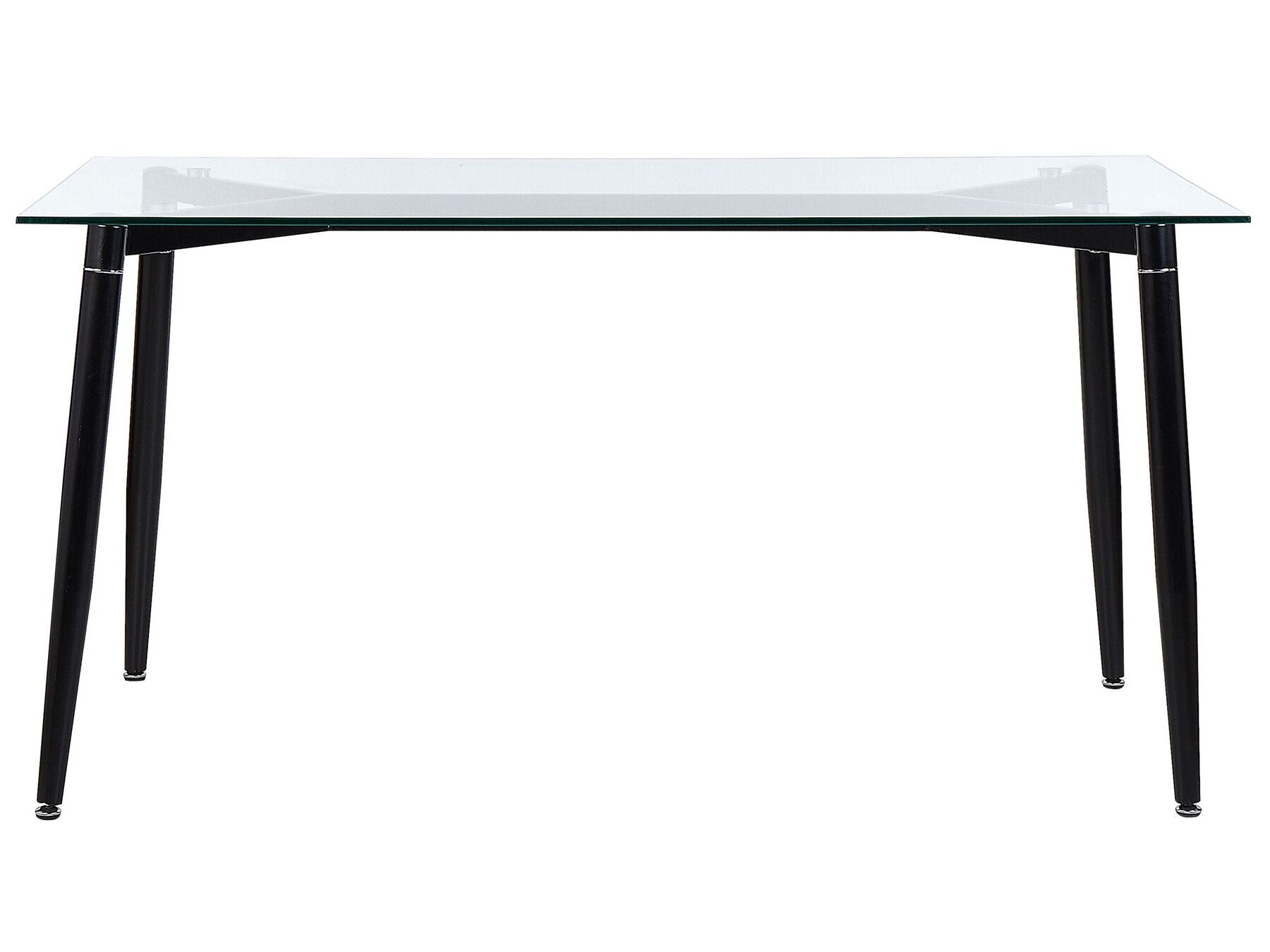 Dining Table TOTHAM Black 150 cm 90 cm Tempered Glass