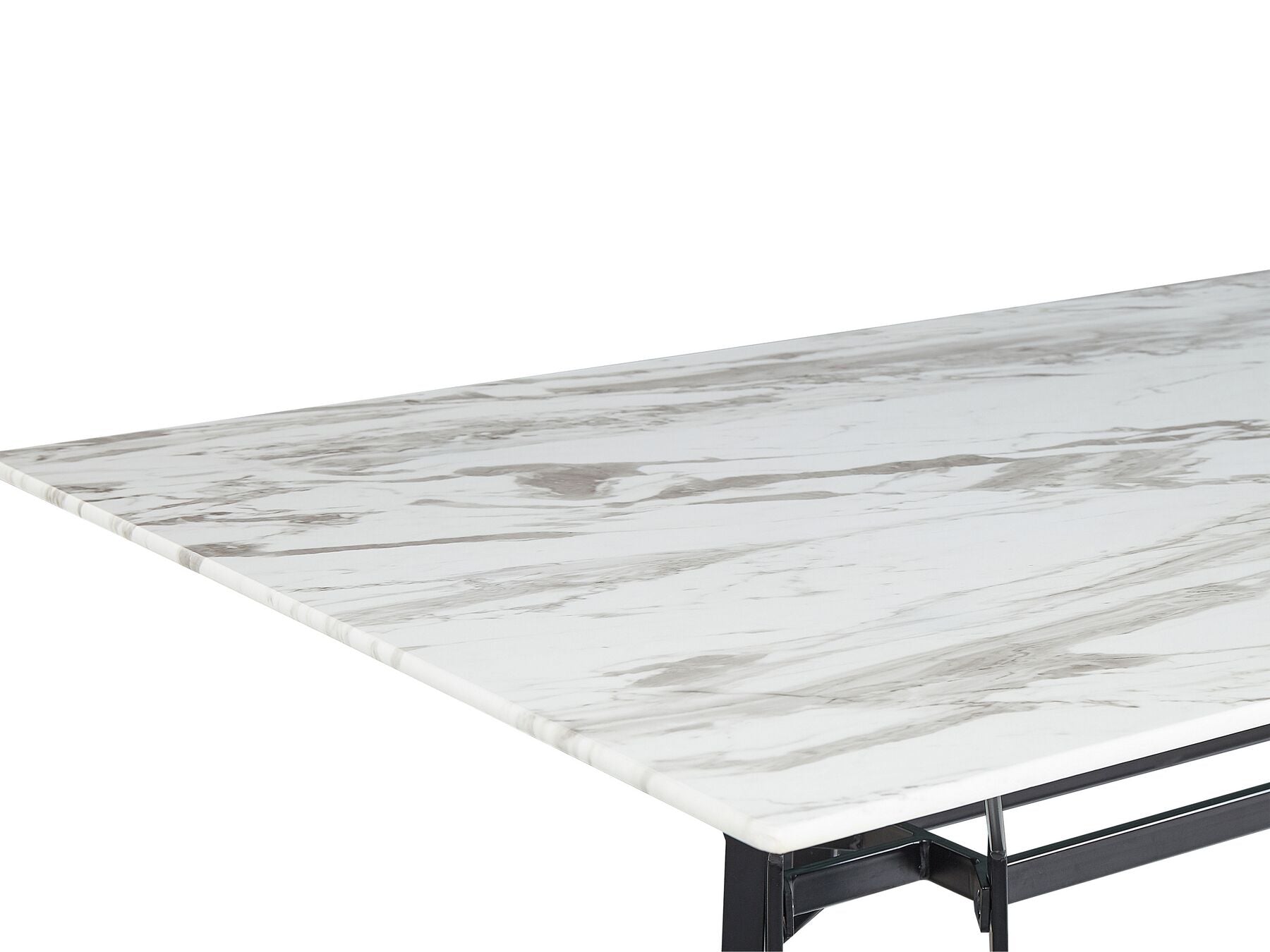 Dining Table BALLINA White 160 cm 90 cm Tempered Glass