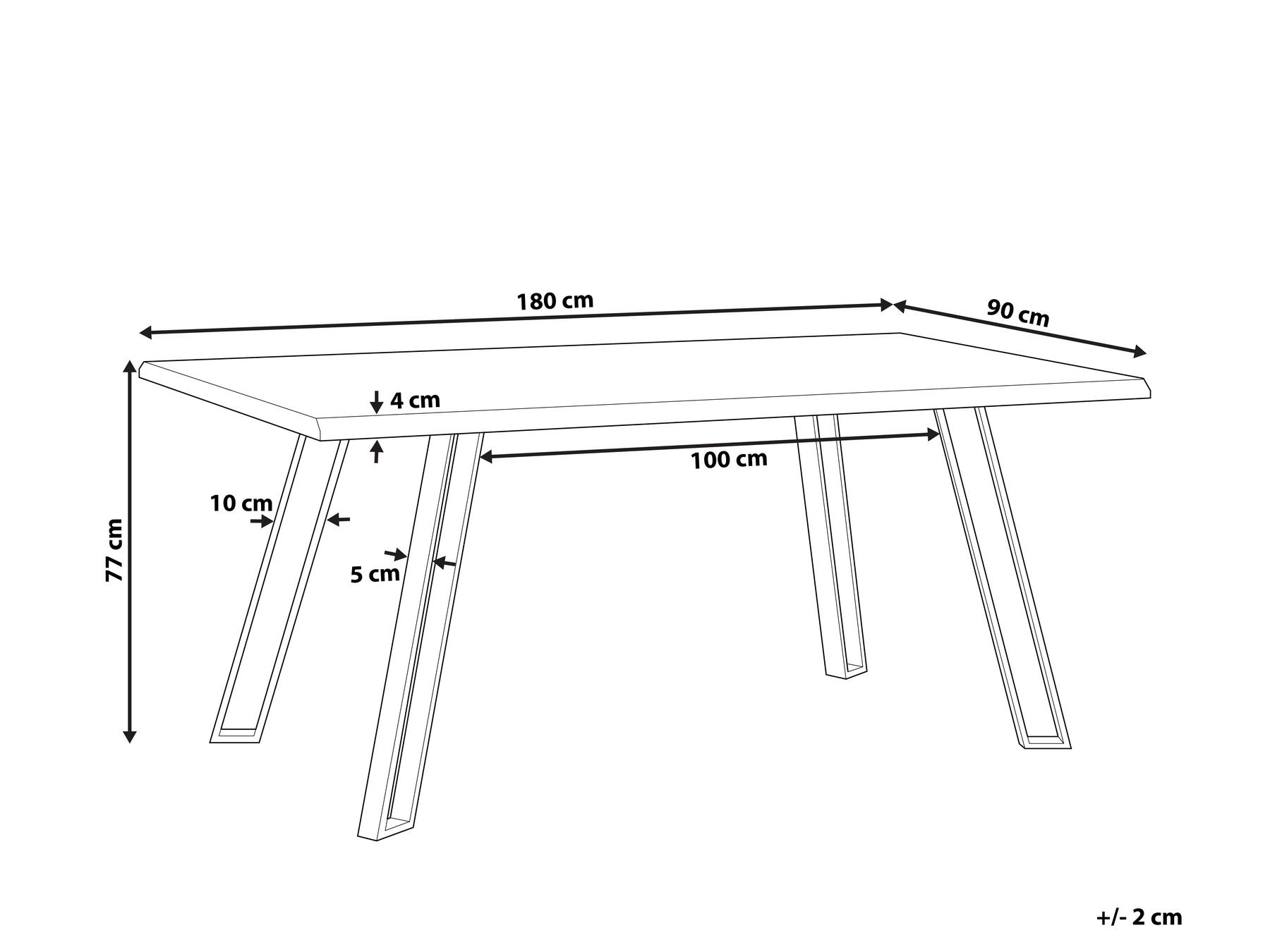 Dining Table GRAHAM Light Brown 180 cm 90 cm