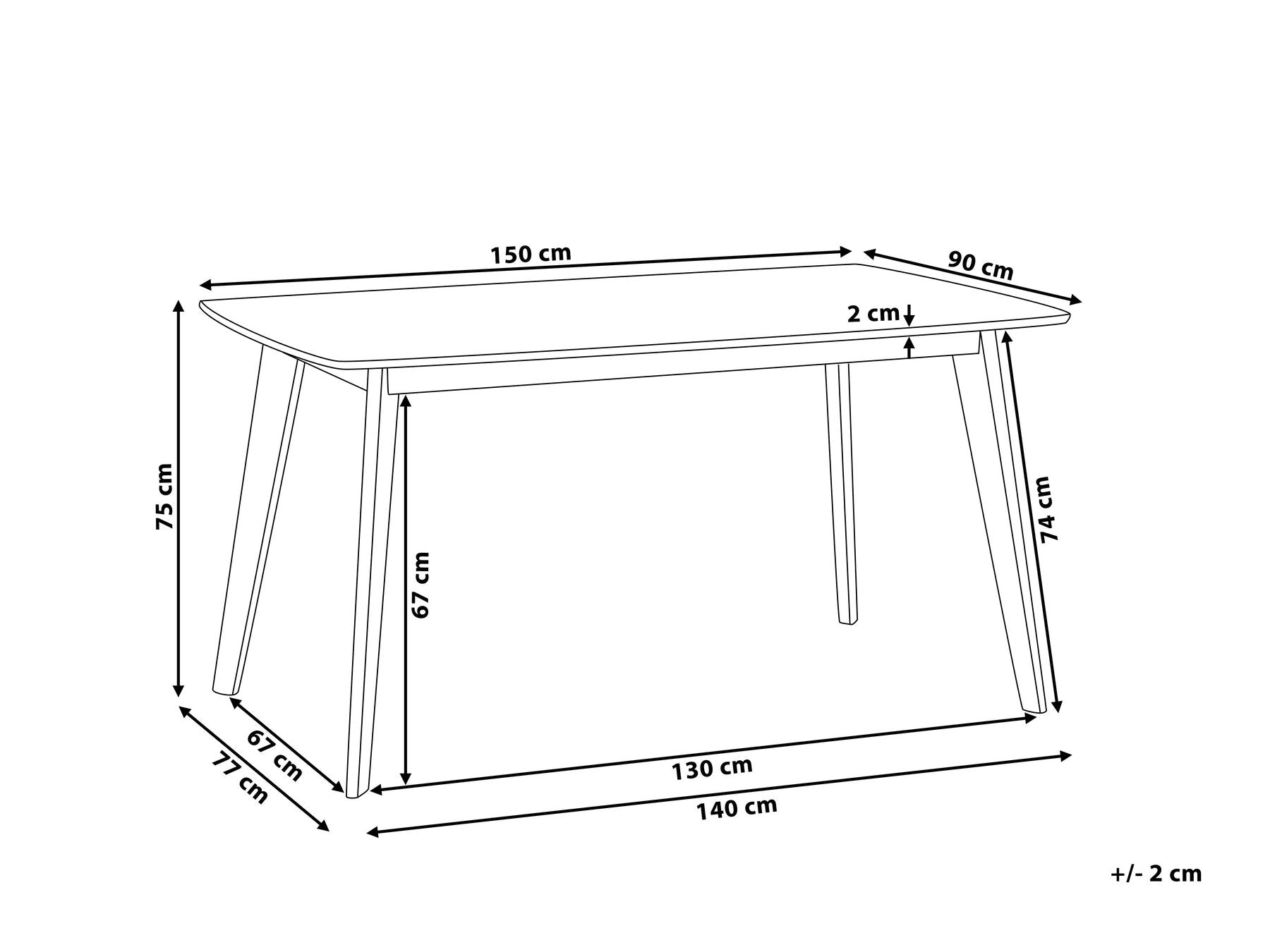 Dining Table SANTOS White 150 cm 90 cm