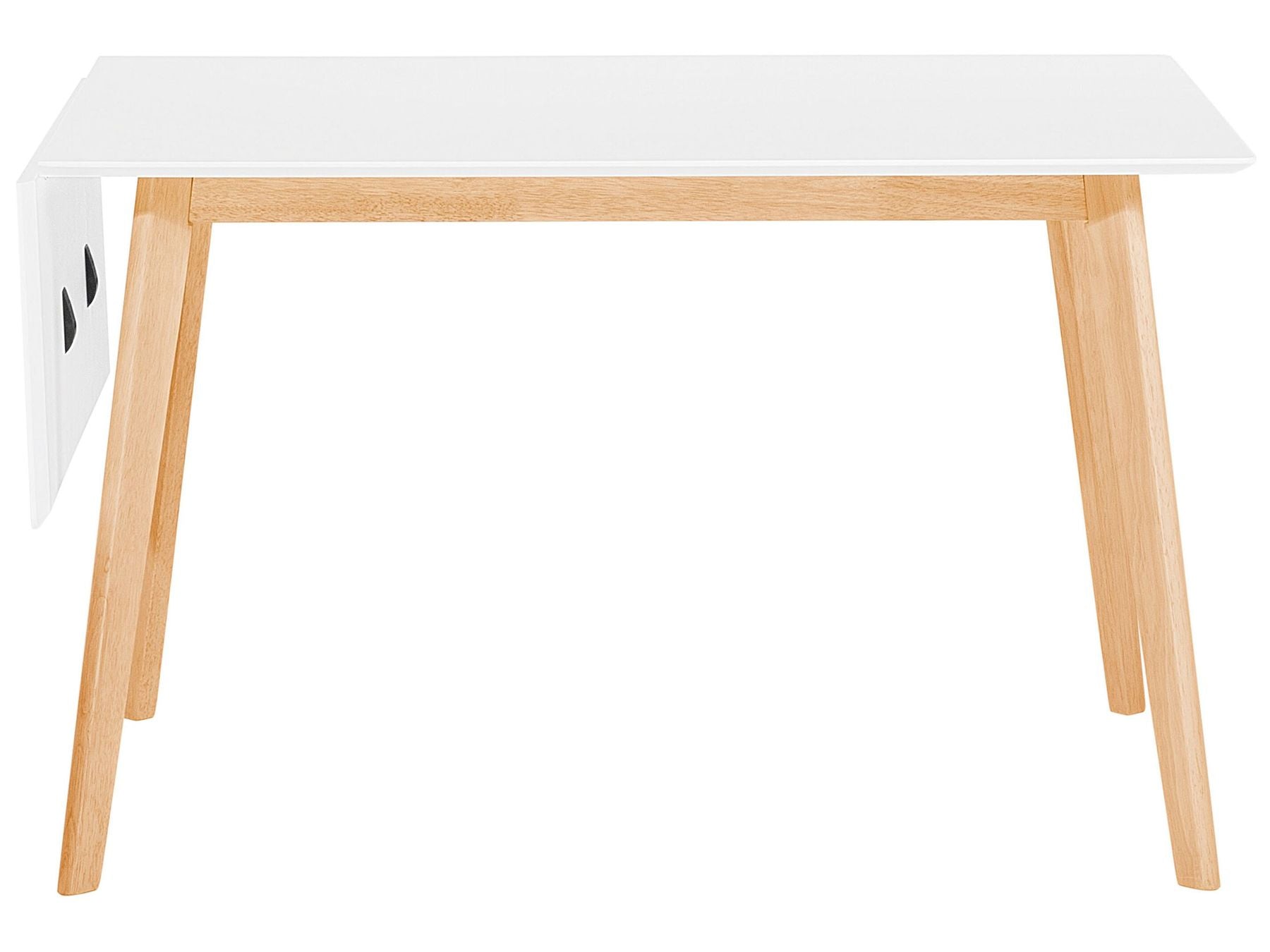 Extending Dining Table MEDIO White 120/155 cm 80 cm