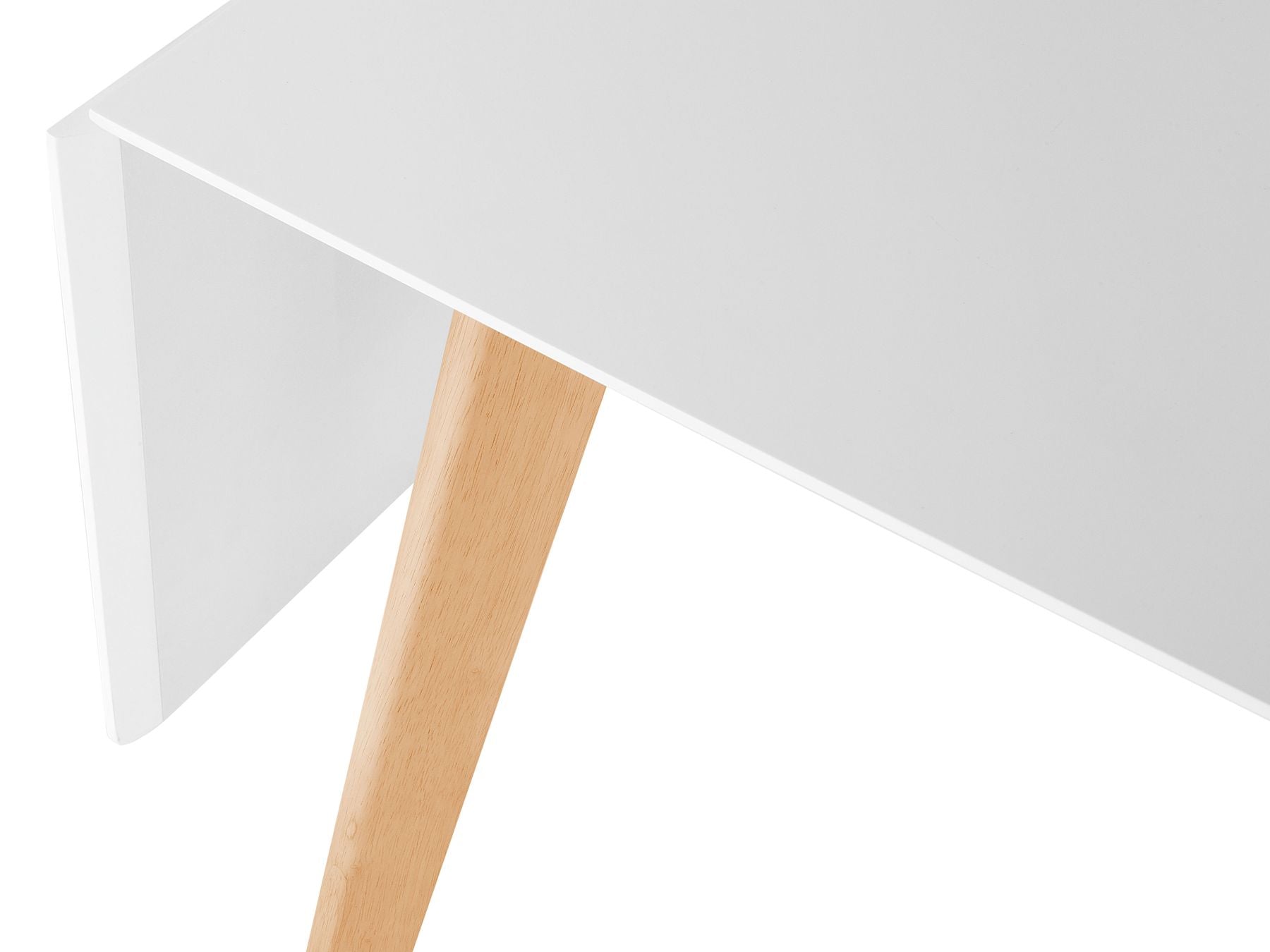 Extending Dining Table MEDIO White 120/155 cm 80 cm