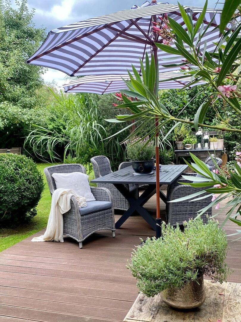 Garden Dining Set 6 Seater CASCAIS with Cushions PE Rattan Grey