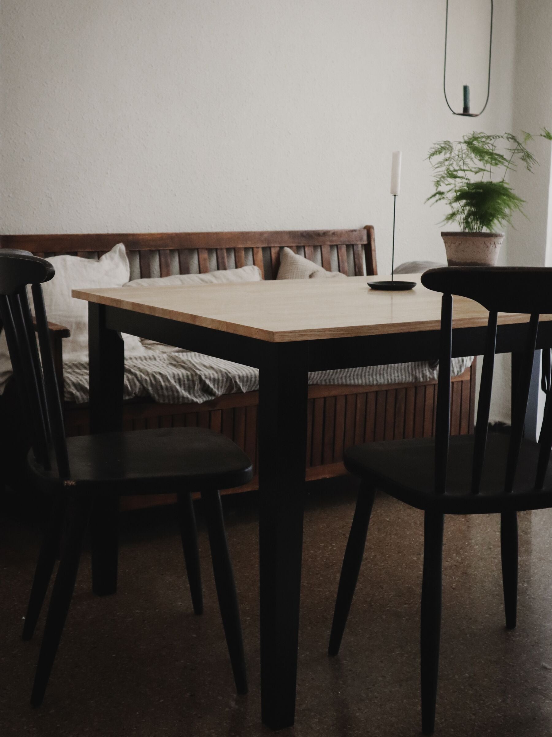 Dining Table GEORGIA Black 150 cm 90 cm Wood