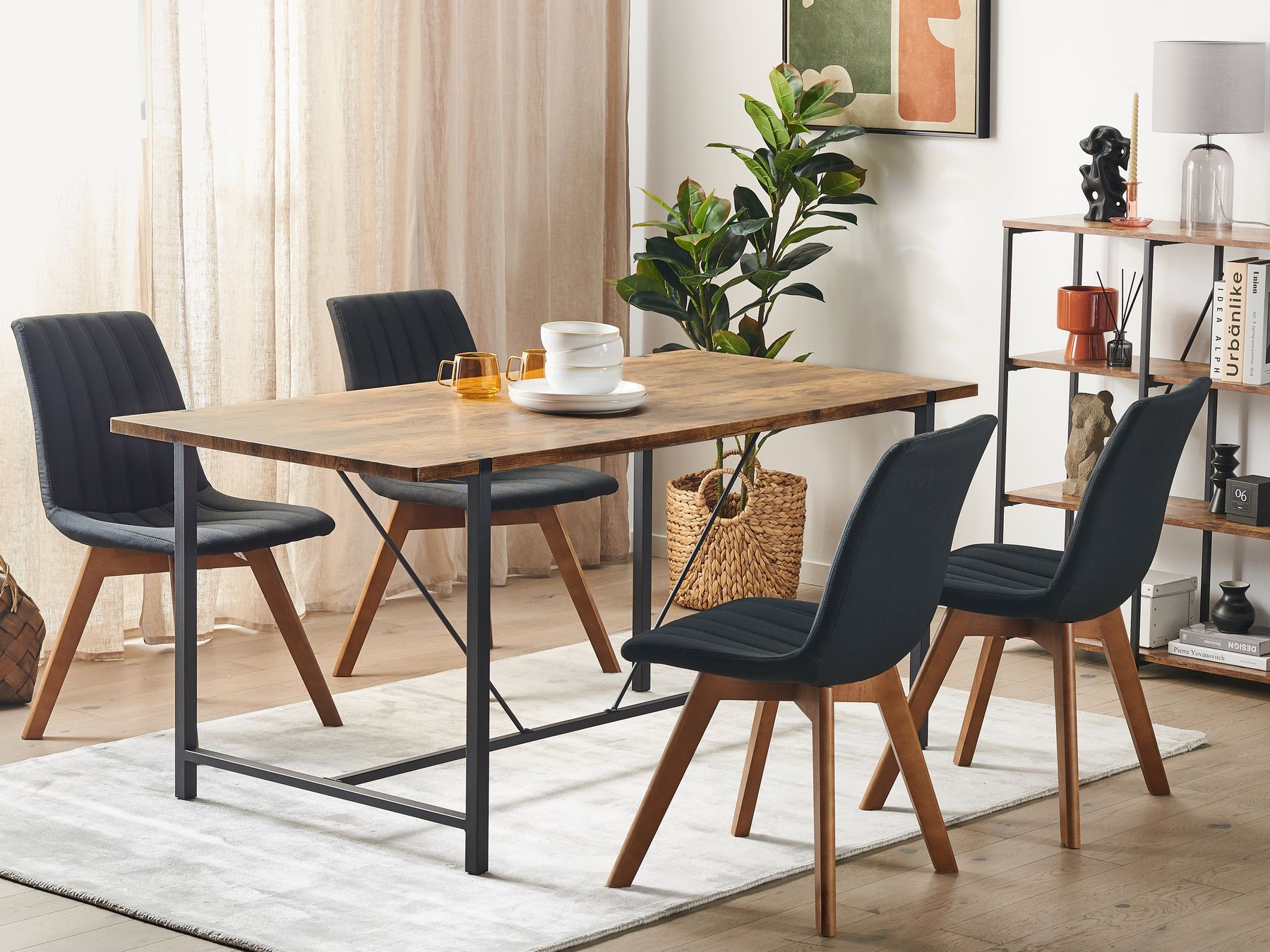 Dining Table SARITAS Brown 160 cm 80 cm