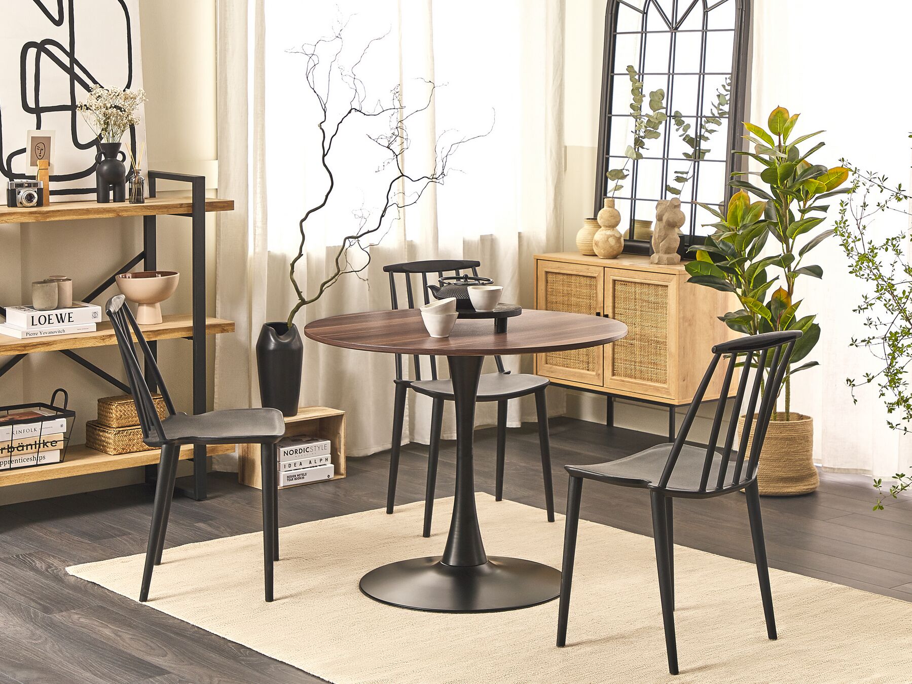 Dining Table BOCA Dark Brown 90 cm 90 cm