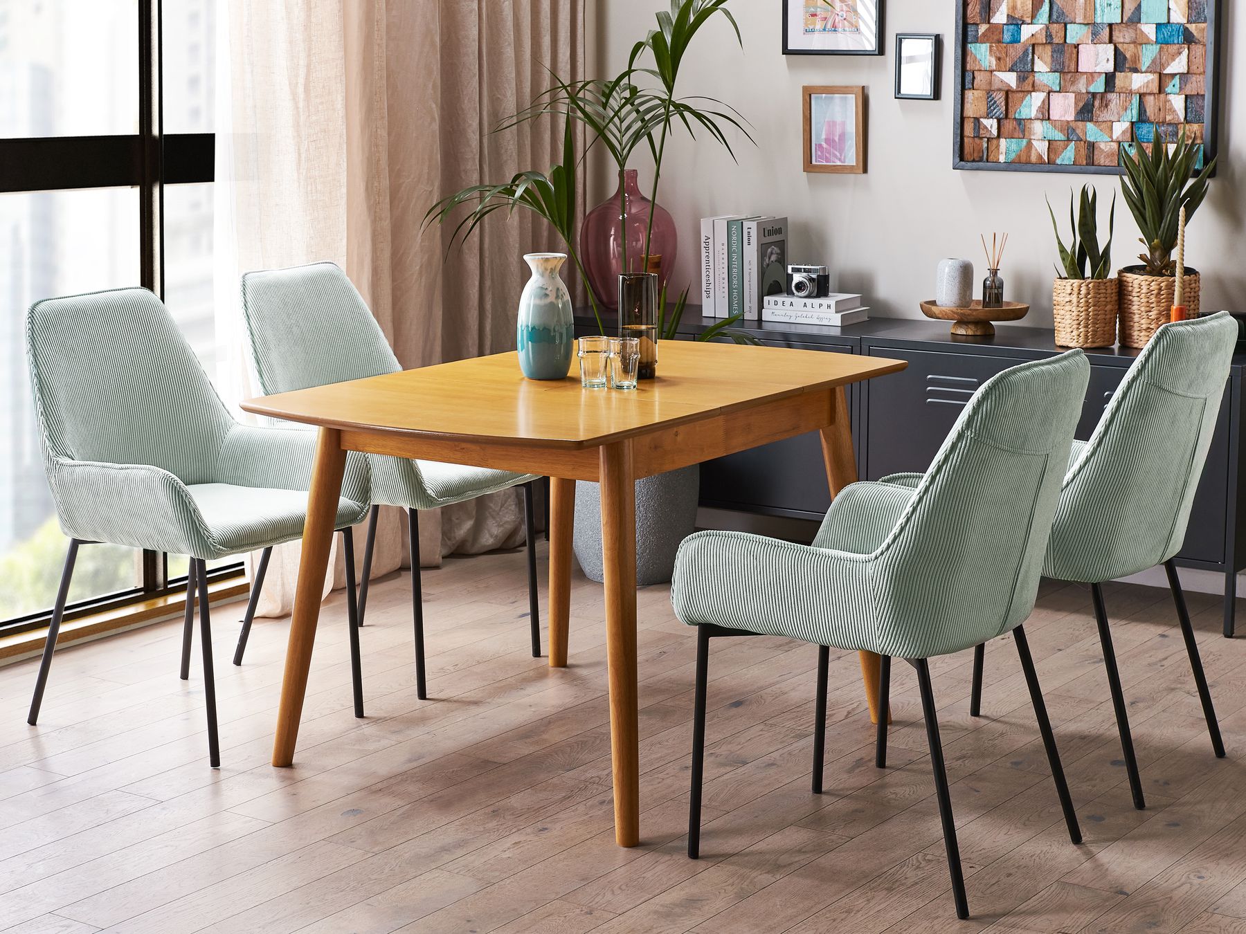 Extending Dining Table TOMS Brown 100/130 cm 80 cm
