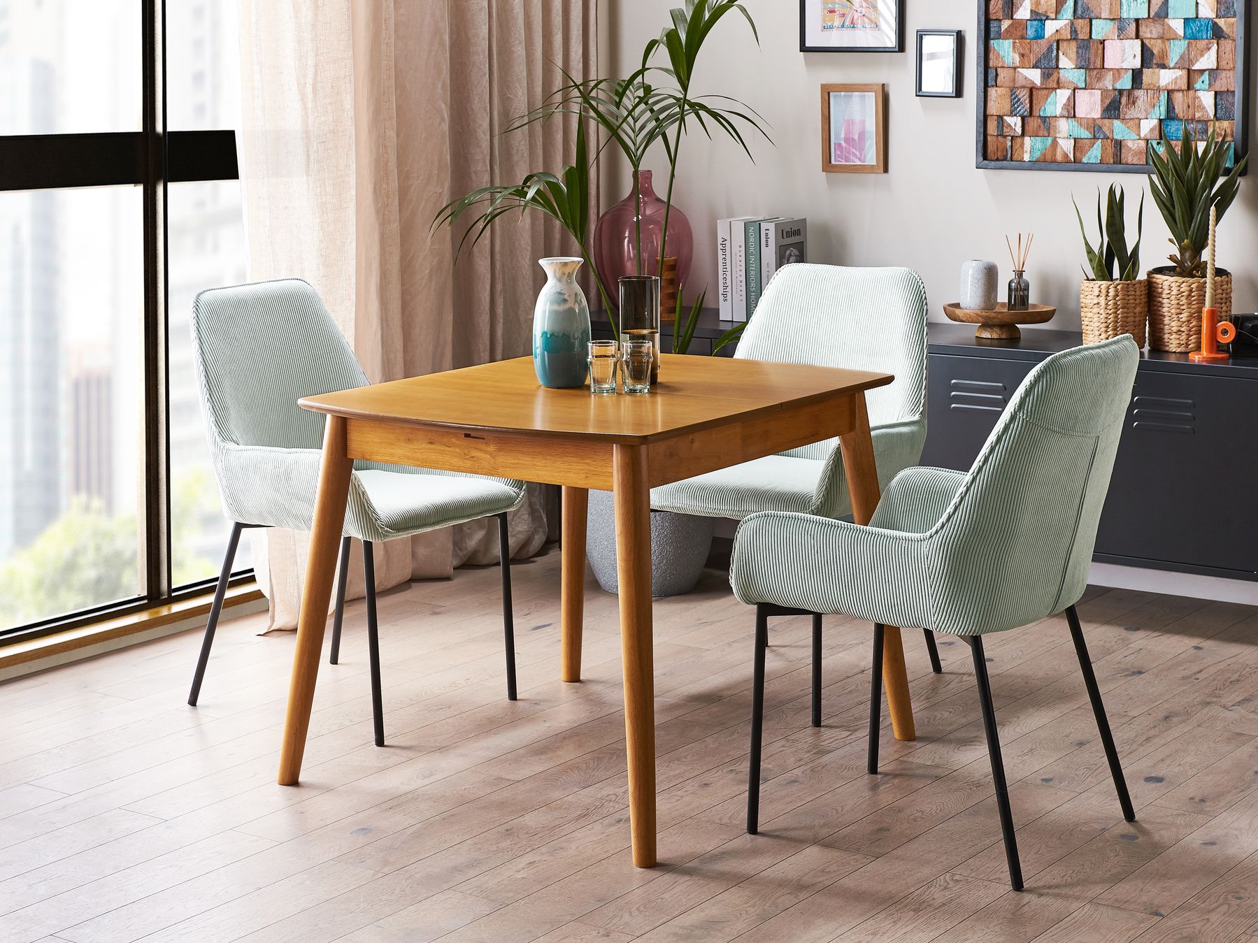 Extending Dining Table TOMS Brown 100/130 cm 80 cm