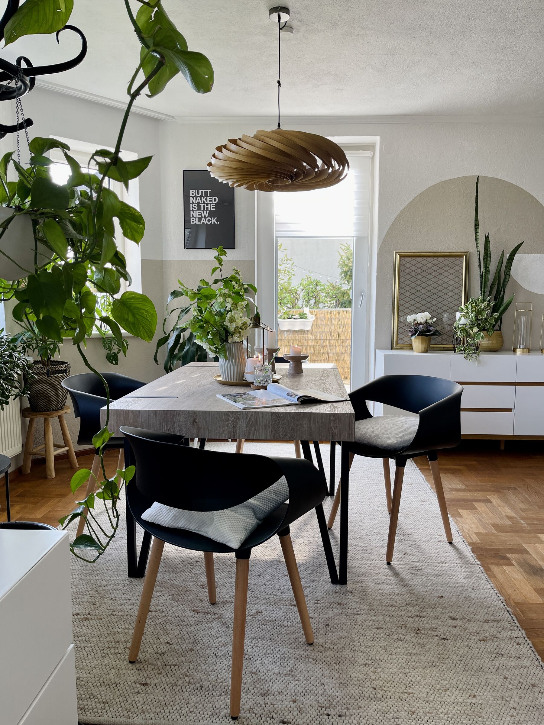 Dining Table ADENA Light Brown 150 cm 90 cm