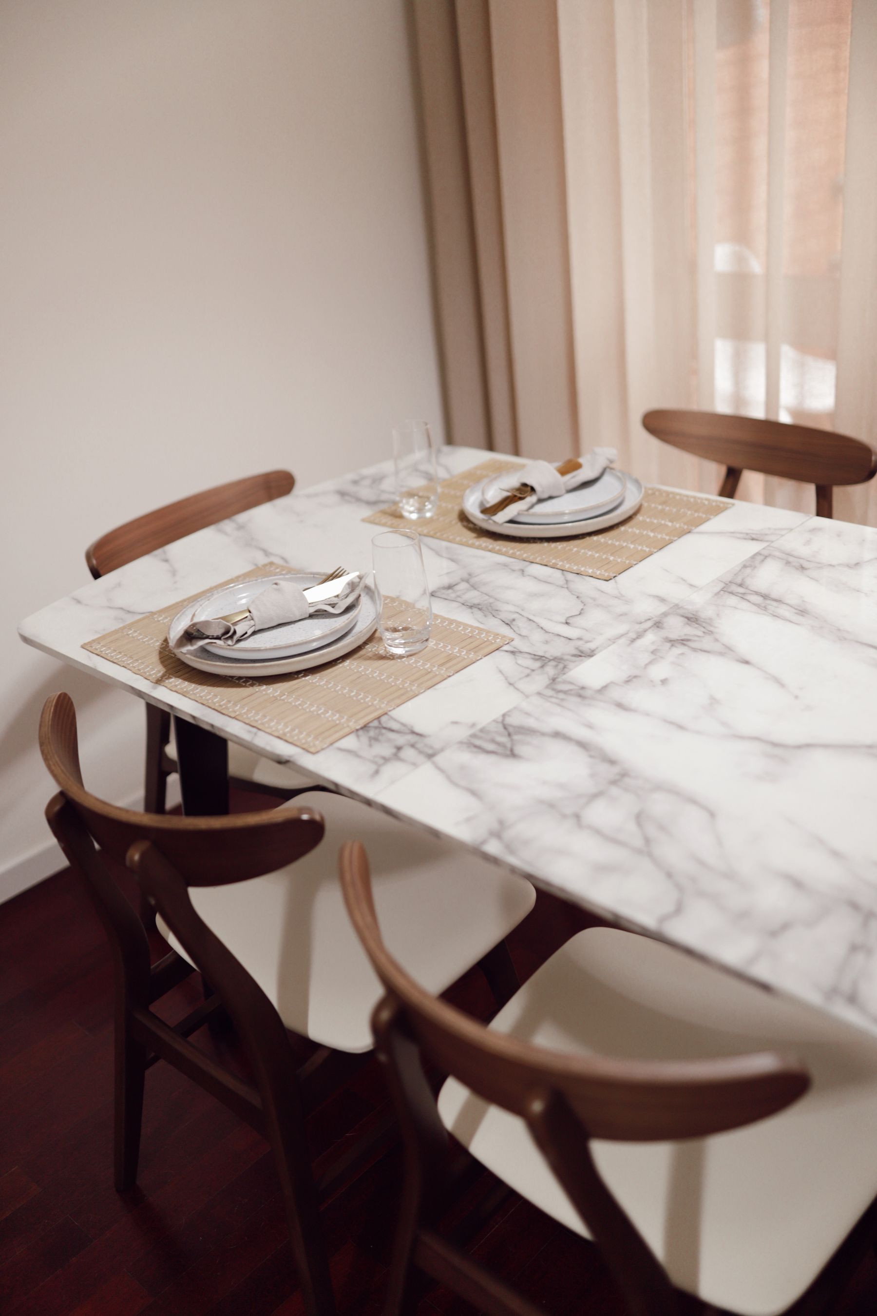 Extending Dining Table MOSBY Black/ White 160/200 cm 90 cm